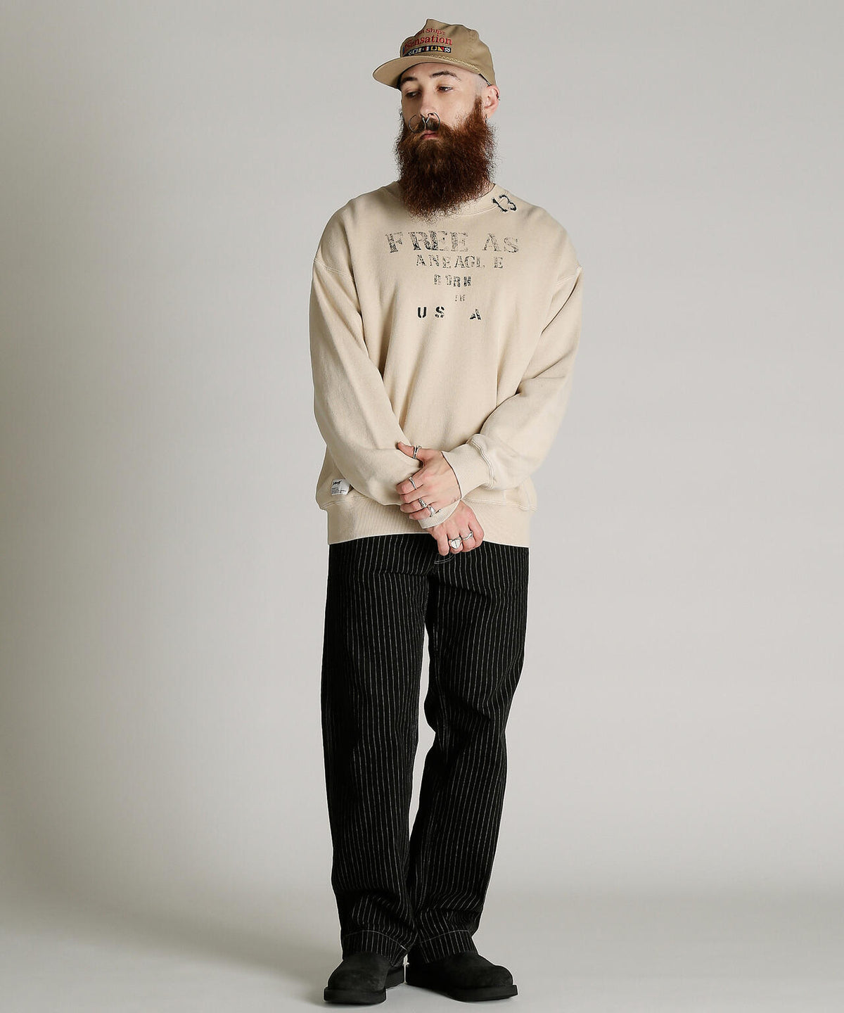 CREW SWEAT RANDOM STENCIL/クルー スウェット ランダム ステンシル