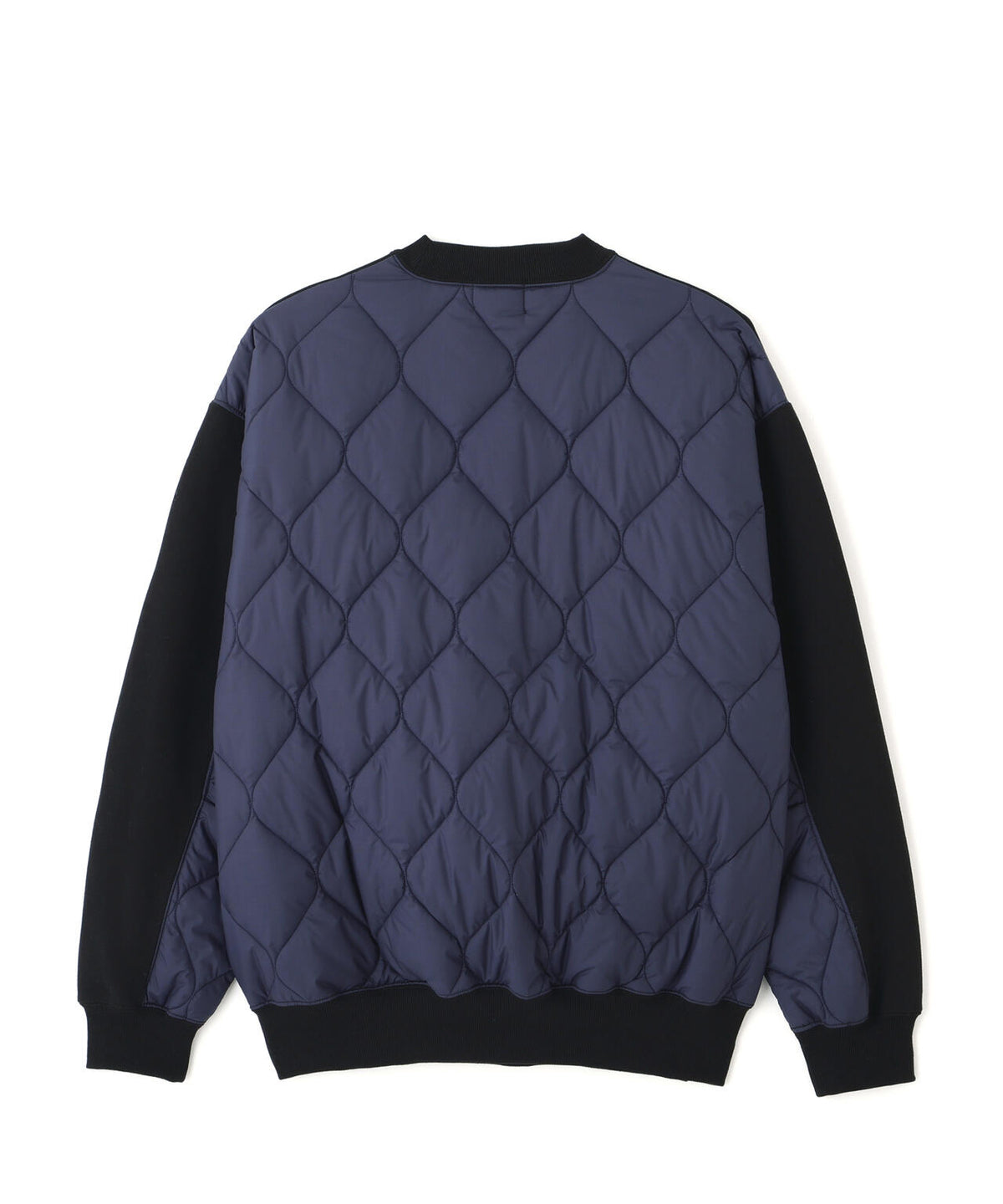 QUILTED COMBI. CREW SWEAT/キルティング コンビ クルー スウェット