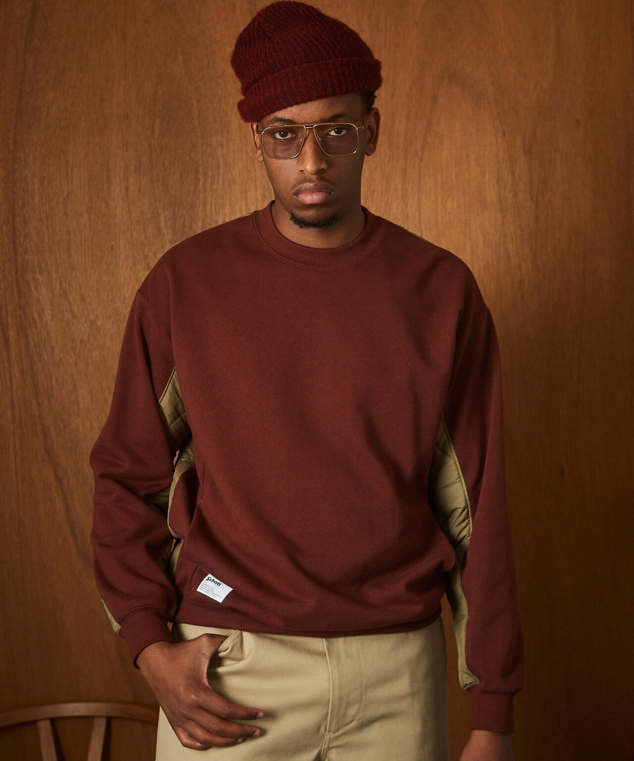 TBPR QUILTING CREW SWEAT新品 QUILTED COMBI. CREW SWEAT/キルティング コンビ クルー スウェット