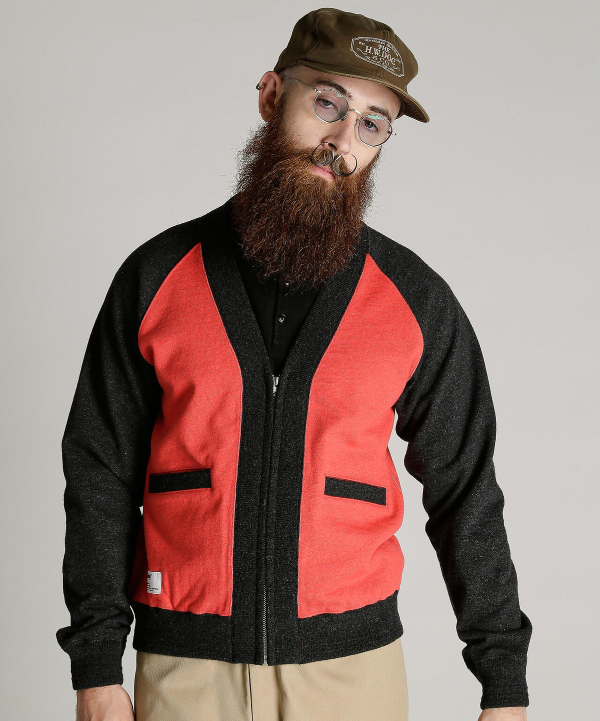 2TONE SWEAT CARDIGAN/2トーン スウェット カーディガン