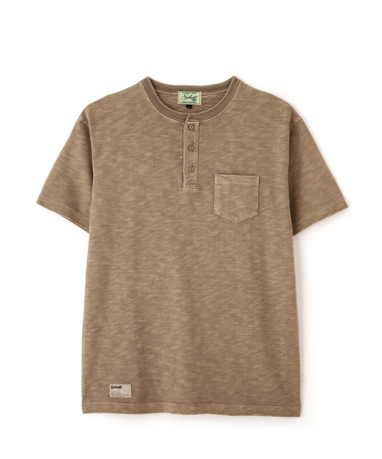 SLUB HENLEY T-SHIRT/スラブ ヘンリー Tシャツ | Schott（ショット