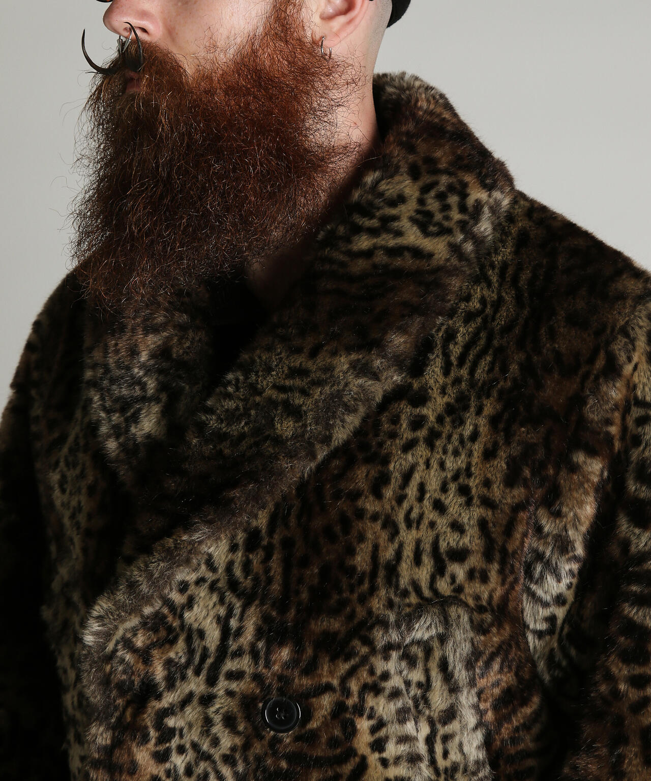 LEOPARD FUR CHESTERFIELD COAT/レパード ファー チェスターフィールド