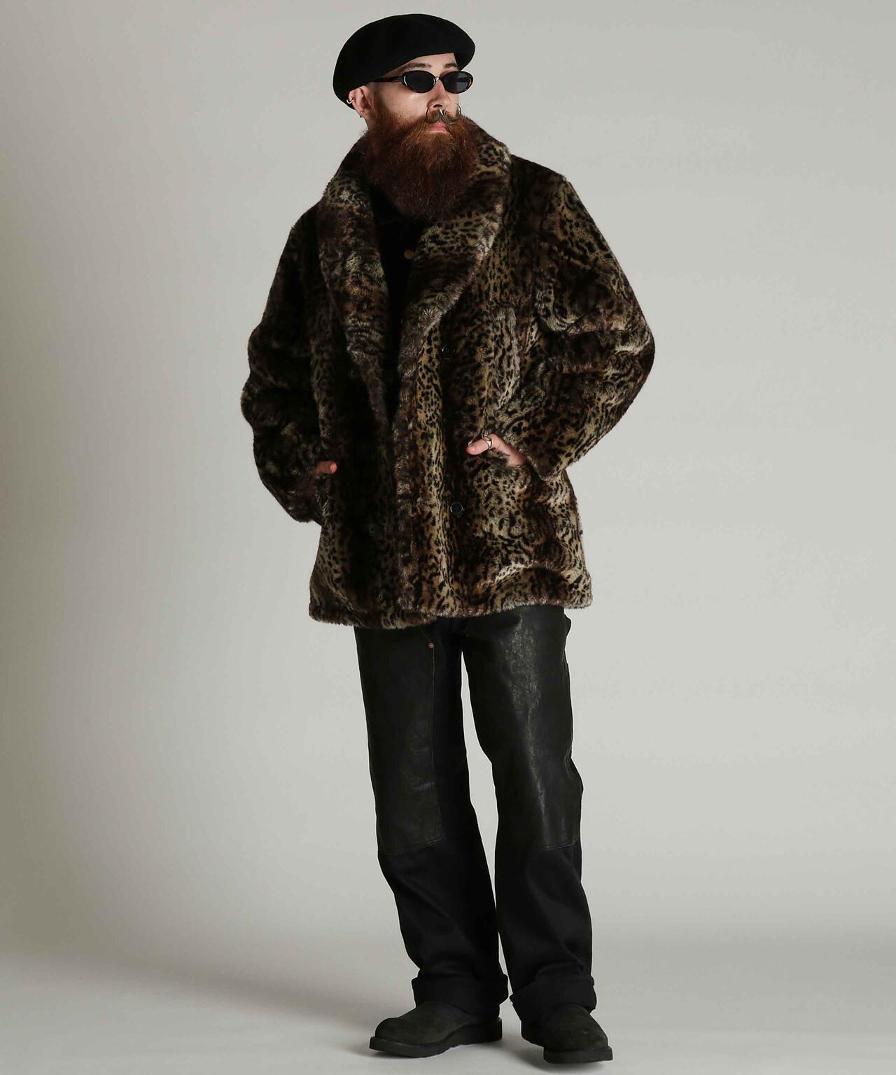 LEOPARD FUR CHESTERFIELD COAT/レパード ファー チェスターフィールド
