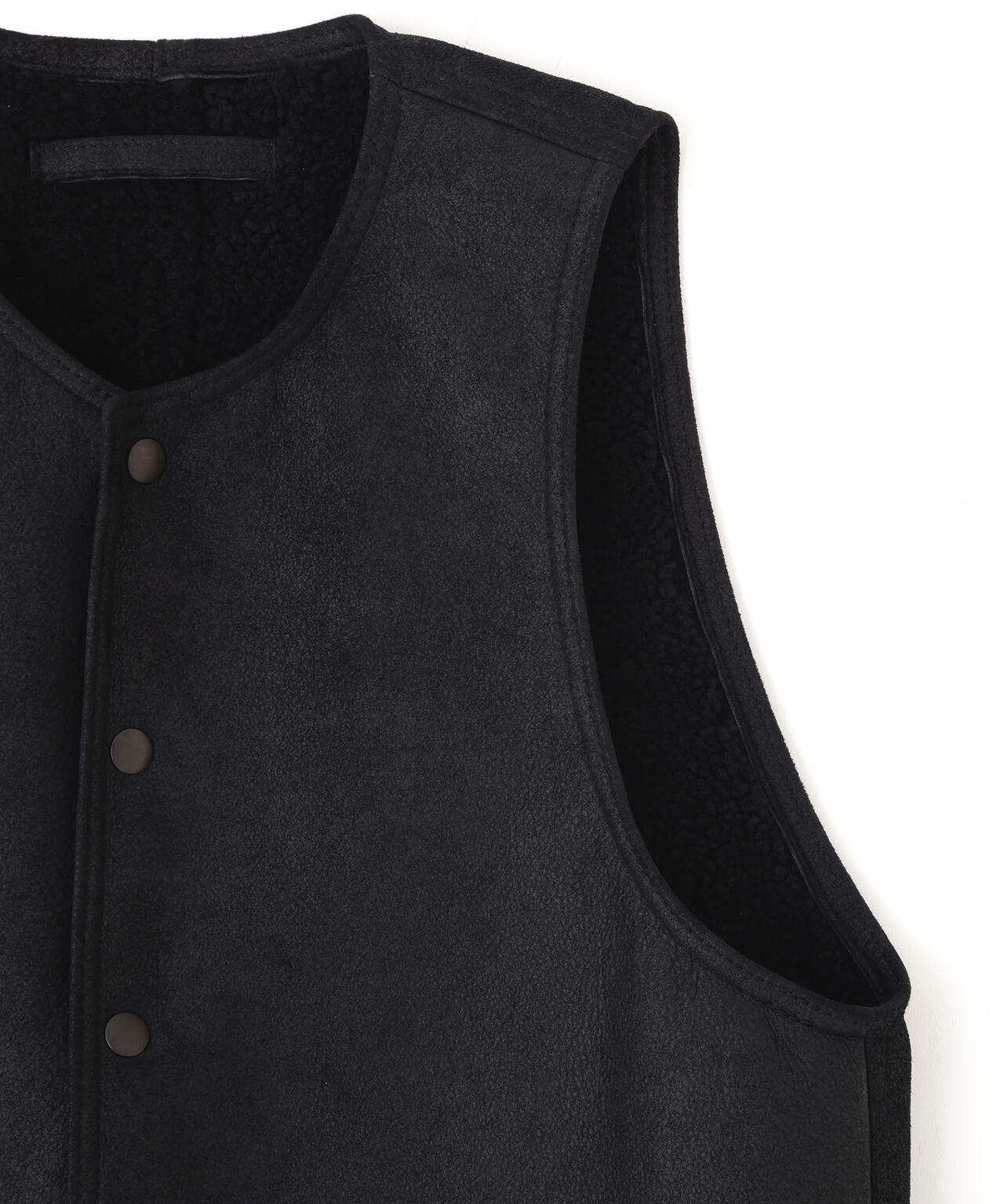 GDC Vegan Mouton Vest ムートン　ベスト L 黒 MOUTON VEST/ムートンベスト | Schott（ショット） ｜【公式】通販mix