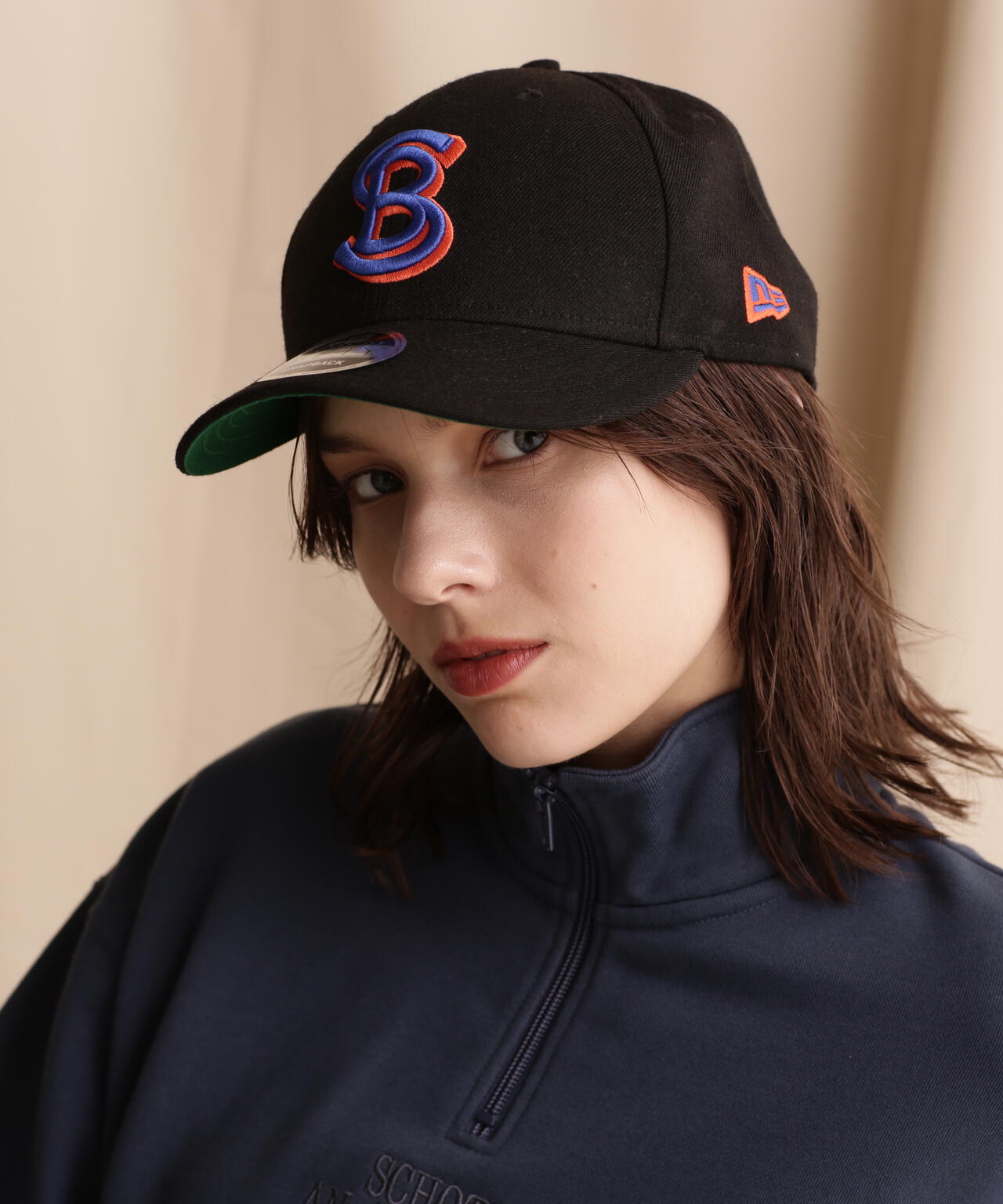 Schott×NEWERA/ショット×ニューエラ/9FIFTY  ネイビー NEWERA/ショット×ニューエラ/9FIFTY LP SNAP BACK CAP TYPE 'SB'/ ロー