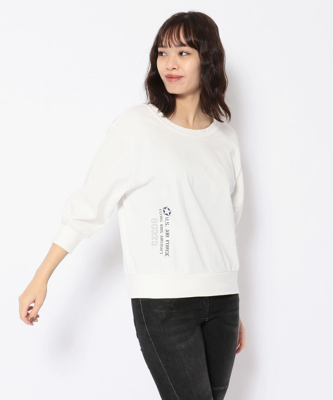 ハーフスリーブ レースアップ 2ウェイティーシャツ/ 1/2 SLEEVE LACE UP 2WAY T-SHIRT