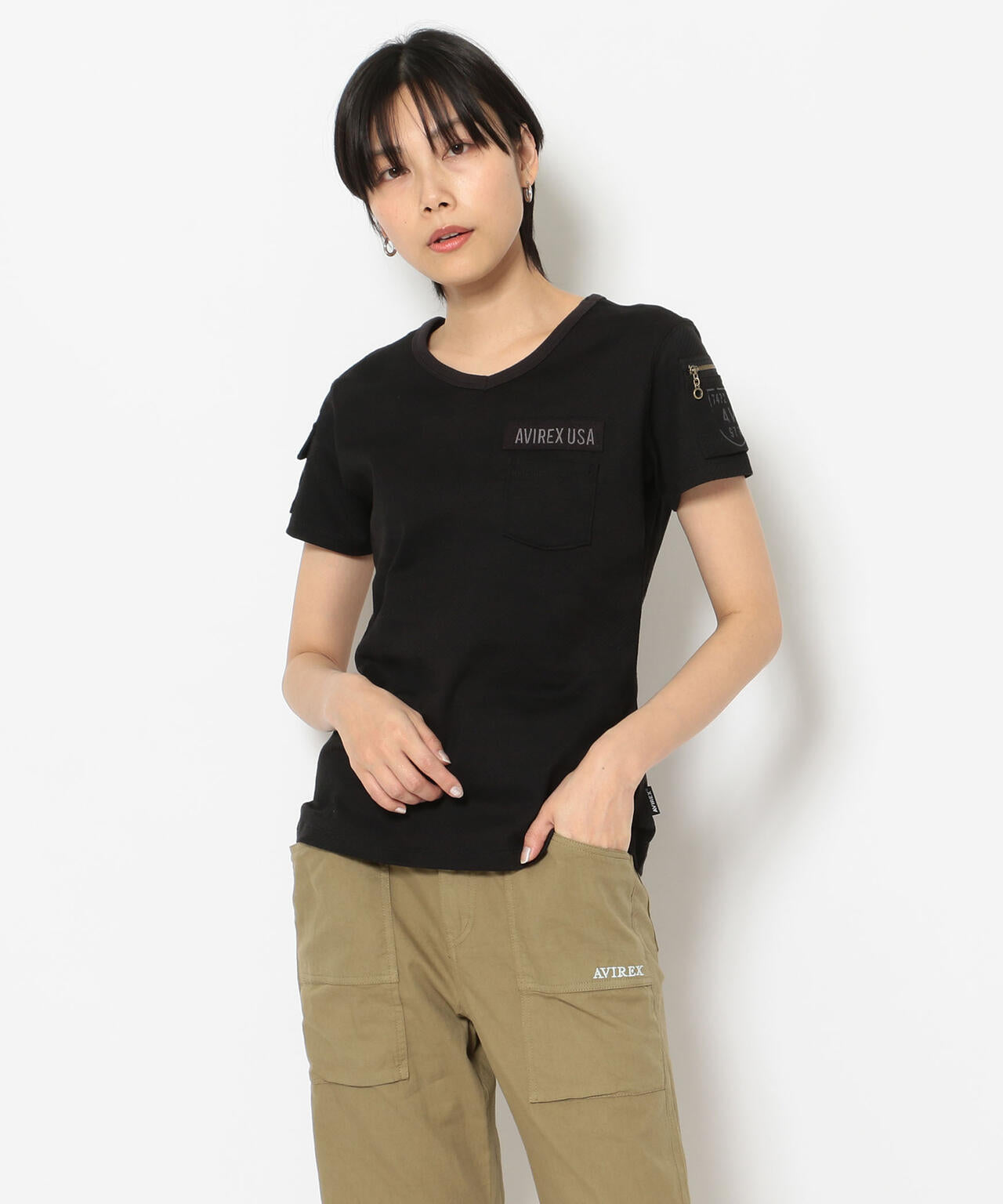 【WEB限定】ファティーグVネックティーシャツ/ FATIGUE V-NECK T-SHIRT