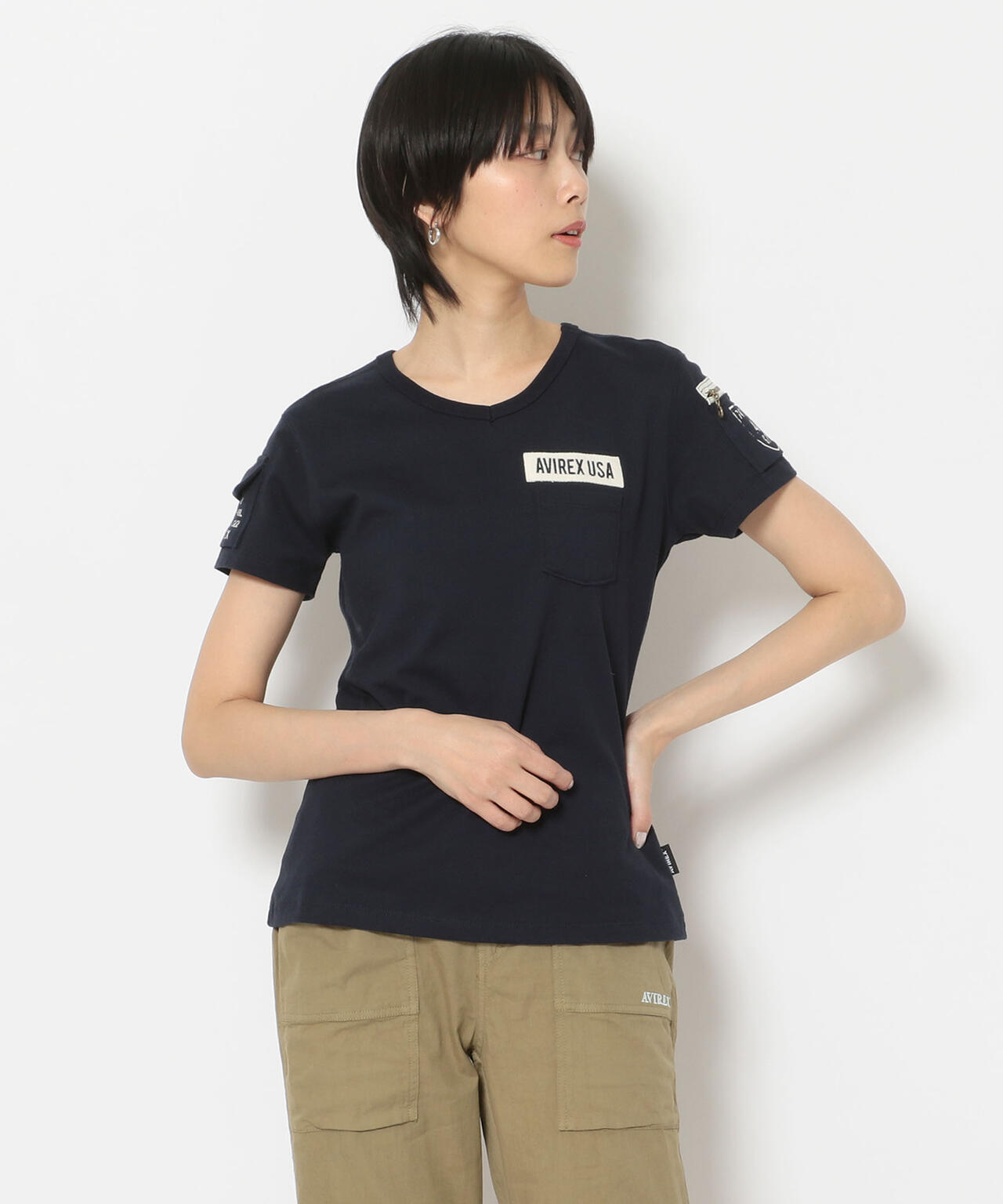 【WEB限定】ファティーグVネックティーシャツ/ FATIGUE V-NECK T-SHIRT