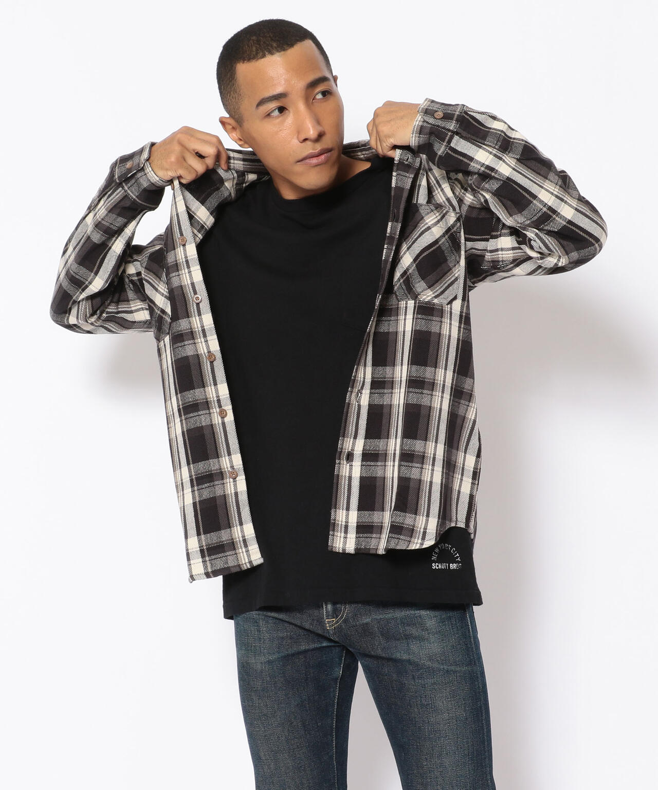 《DAILY/デイリー》COTTON FLANNEL CHECK SHIRT/コットン フランネル チェックシャツ