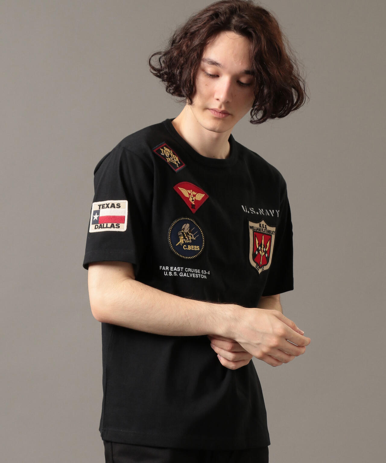 【WEB&DEPOT限定】ユニセックス　トップガン ワッペン Tシャツ/TOP GUN WAPPEN T-SHIRT
