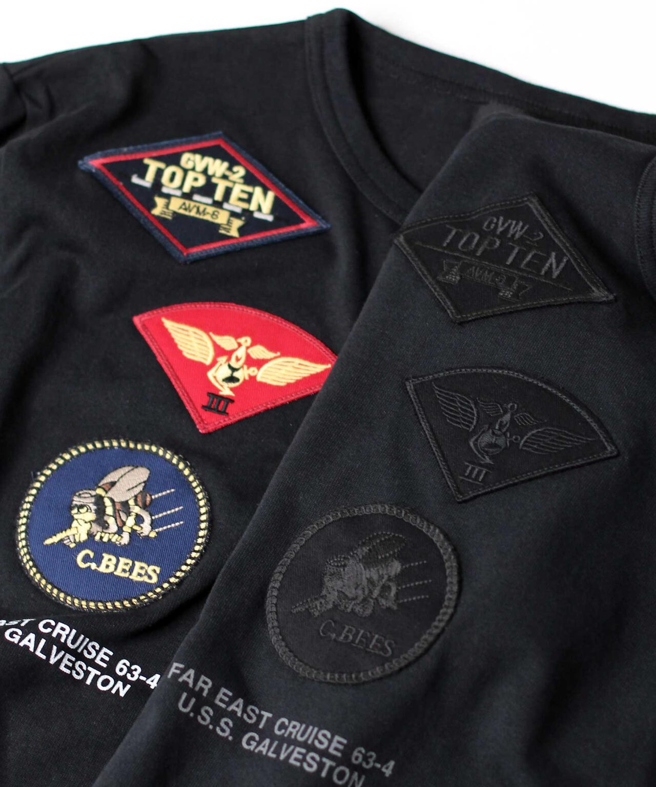 【WEB&DEPOT限定】ユニセックス　トップガン ワッペン Tシャツ/TOP GUN WAPPEN T-SHIRT