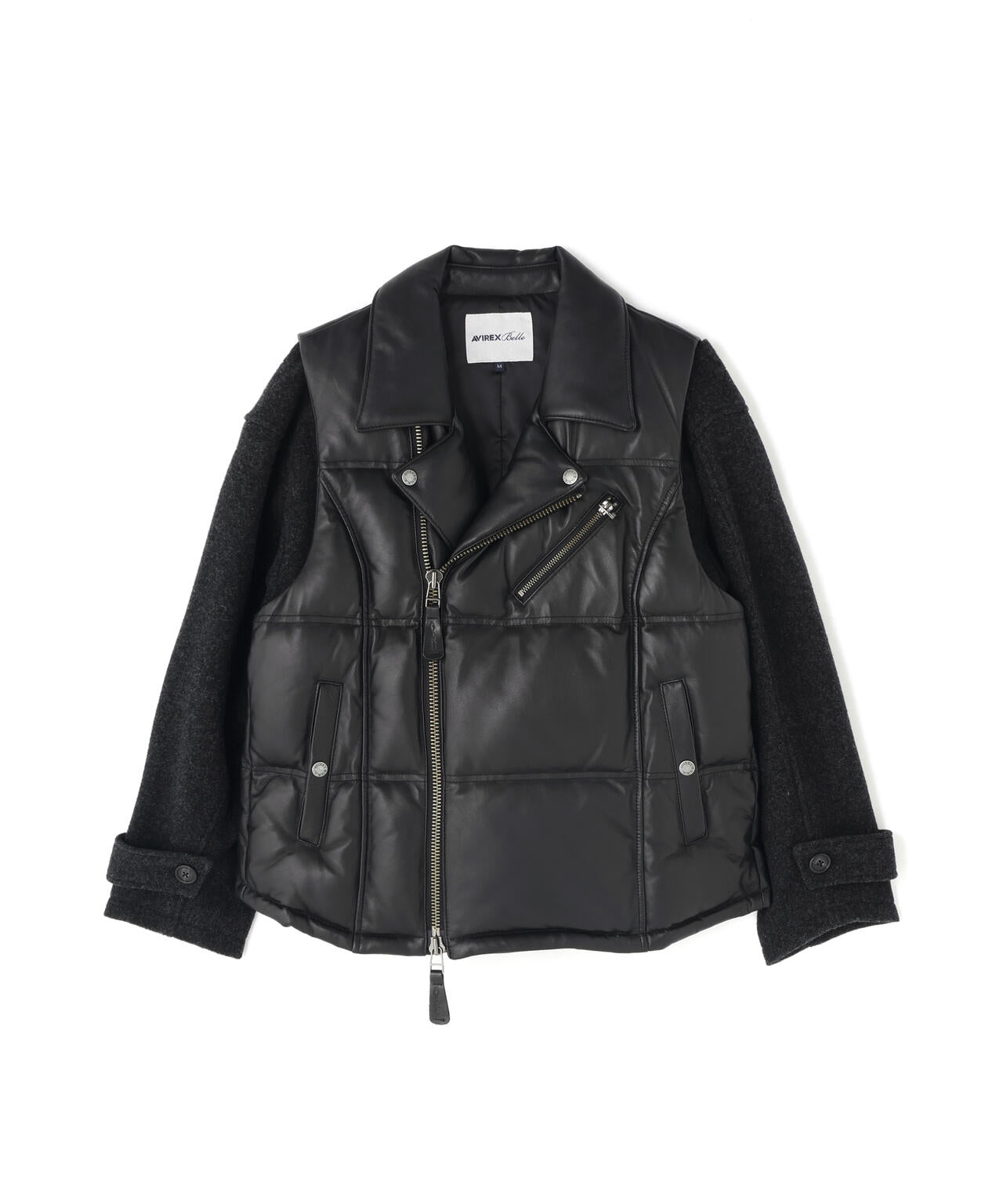 WOOL COMBI LEATHER DOWN/ ウールコンビレザーダウン
