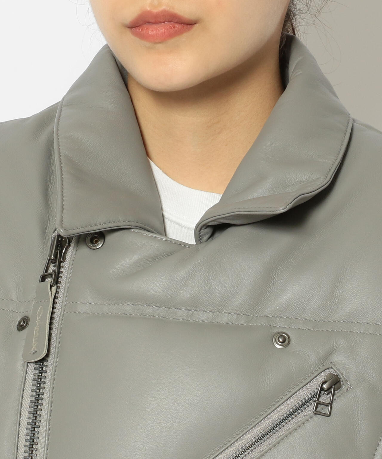 WOOL COMBI LEATHER DOWN/ ウールコンビレザーダウン