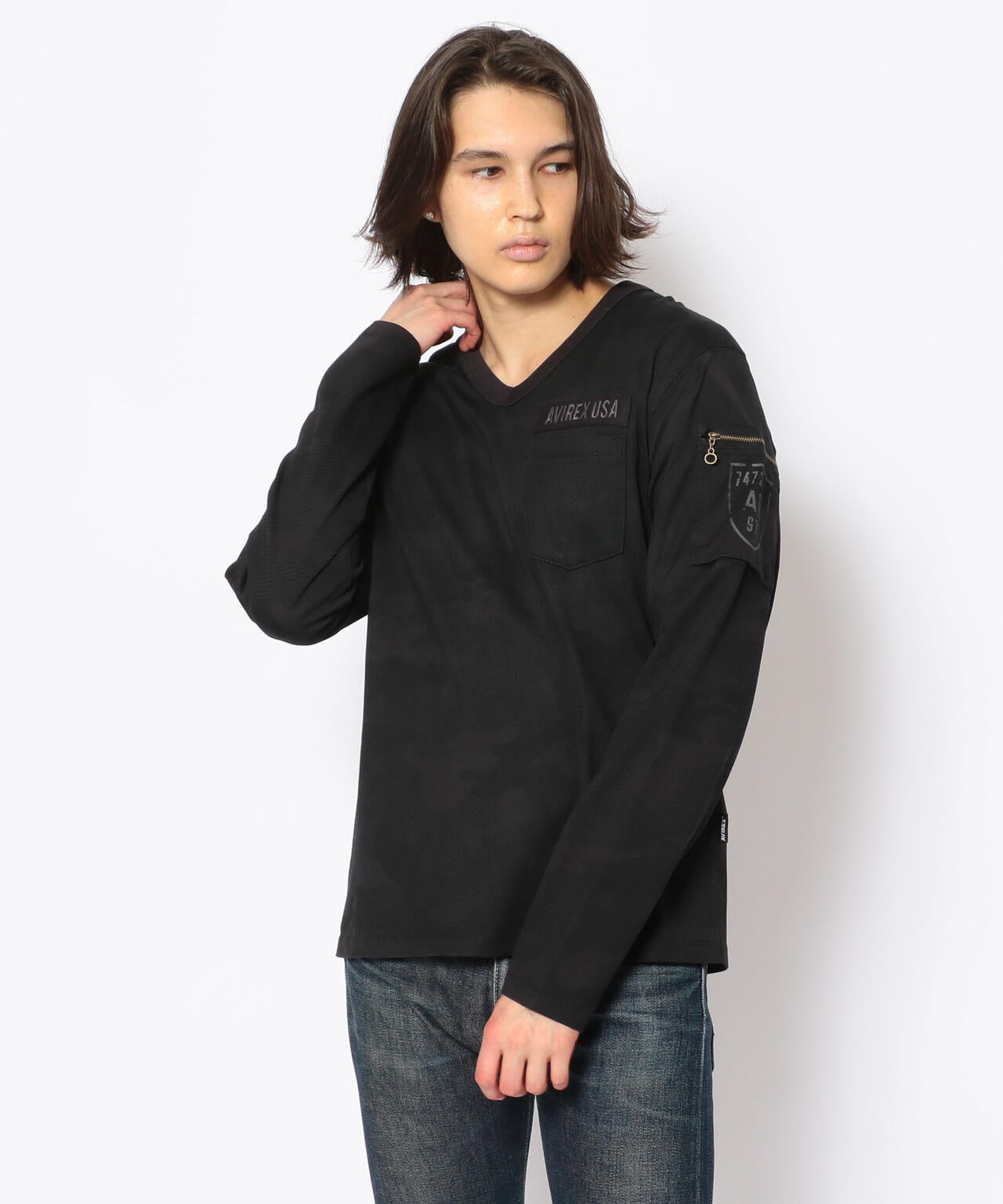 【WEB限定】ファティーグ  Vネック Tシャツ /FATIGUE V-NECK T-SHIRT