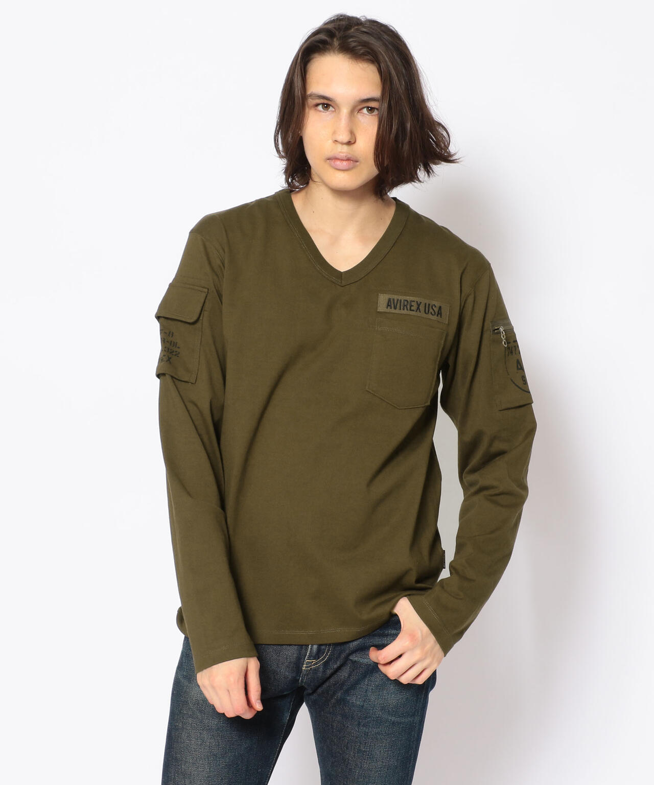 【WEB限定】ファティーグ  Vネック Tシャツ /FATIGUE V-NECK T-SHIRT