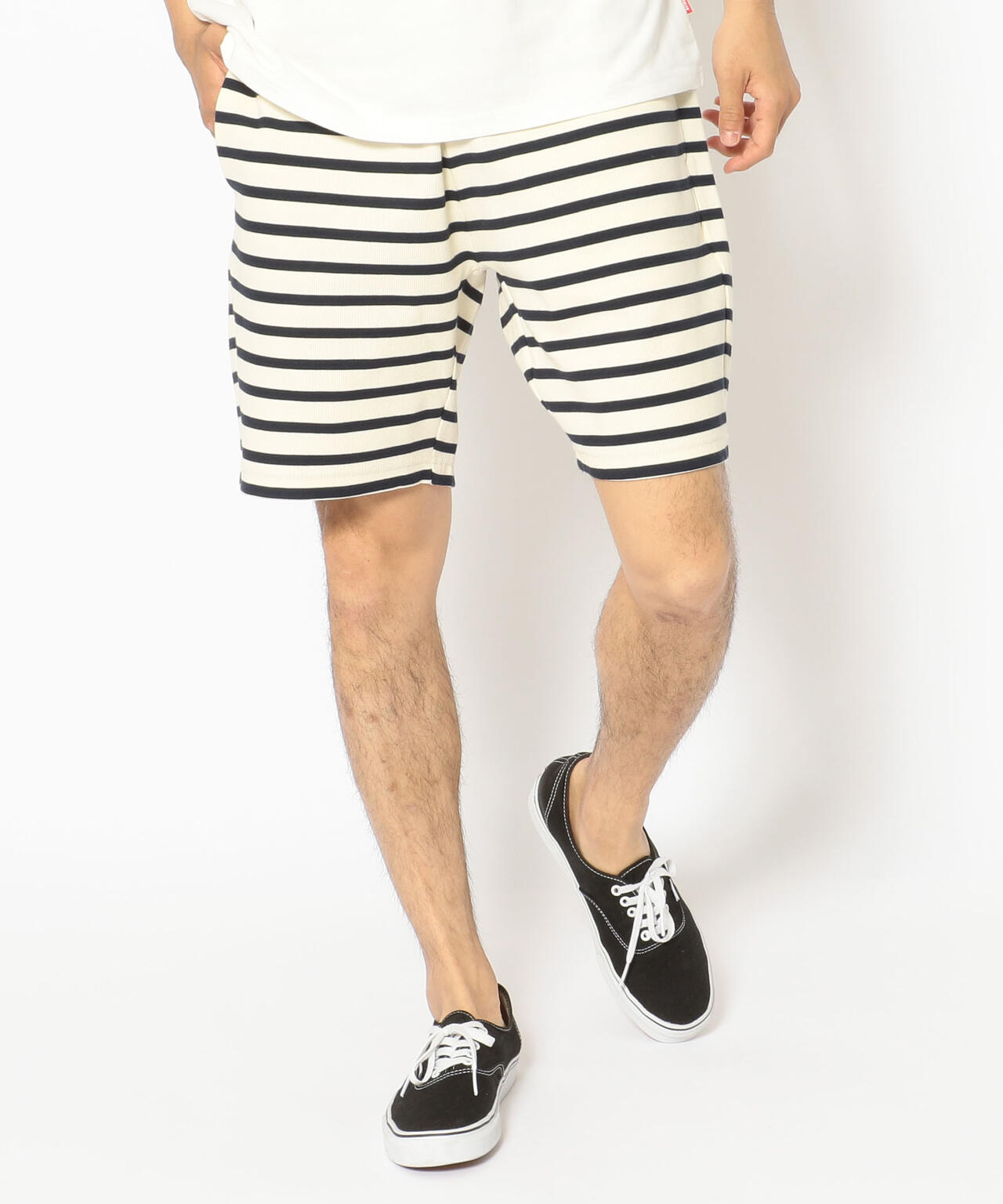 【DAILY/デイリー】ボーダー リブ ショーツ/BORDER RIB SHORT PANT