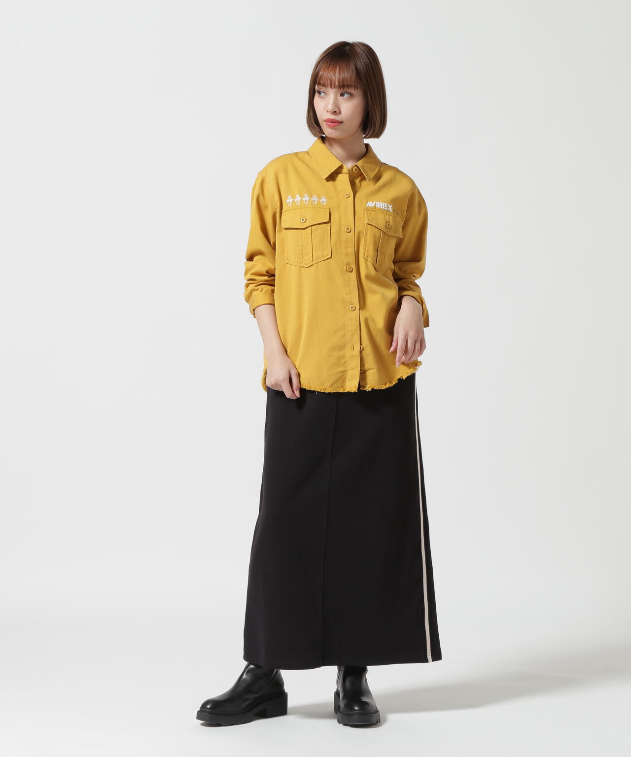 ≪WEB&DEPOT限定≫SWEAT PATCH SKIRT/ スウェットパッチスカート