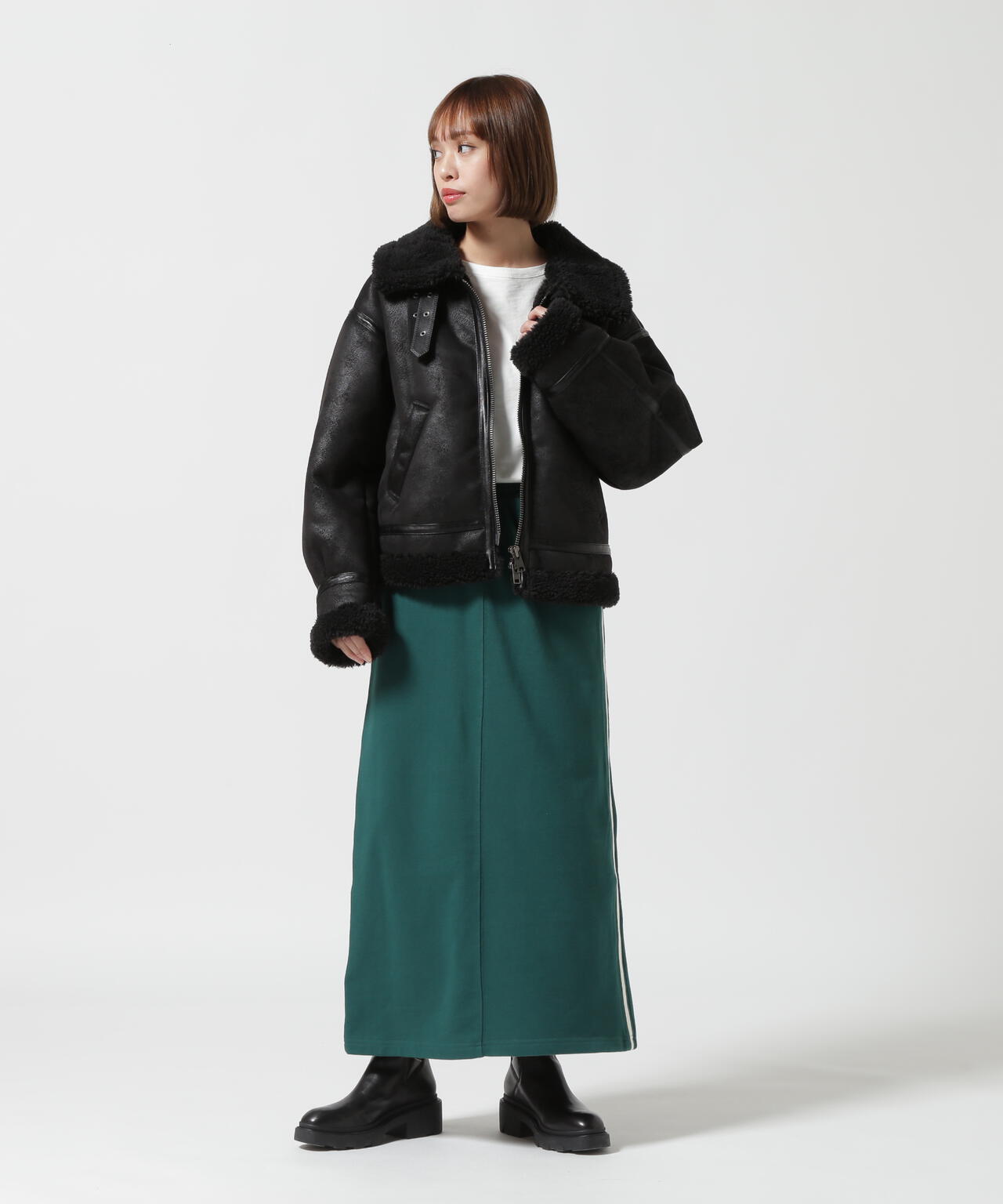 ≪WEB&DEPOT限定≫SWEAT PATCH SKIRT/ スウェットパッチスカート