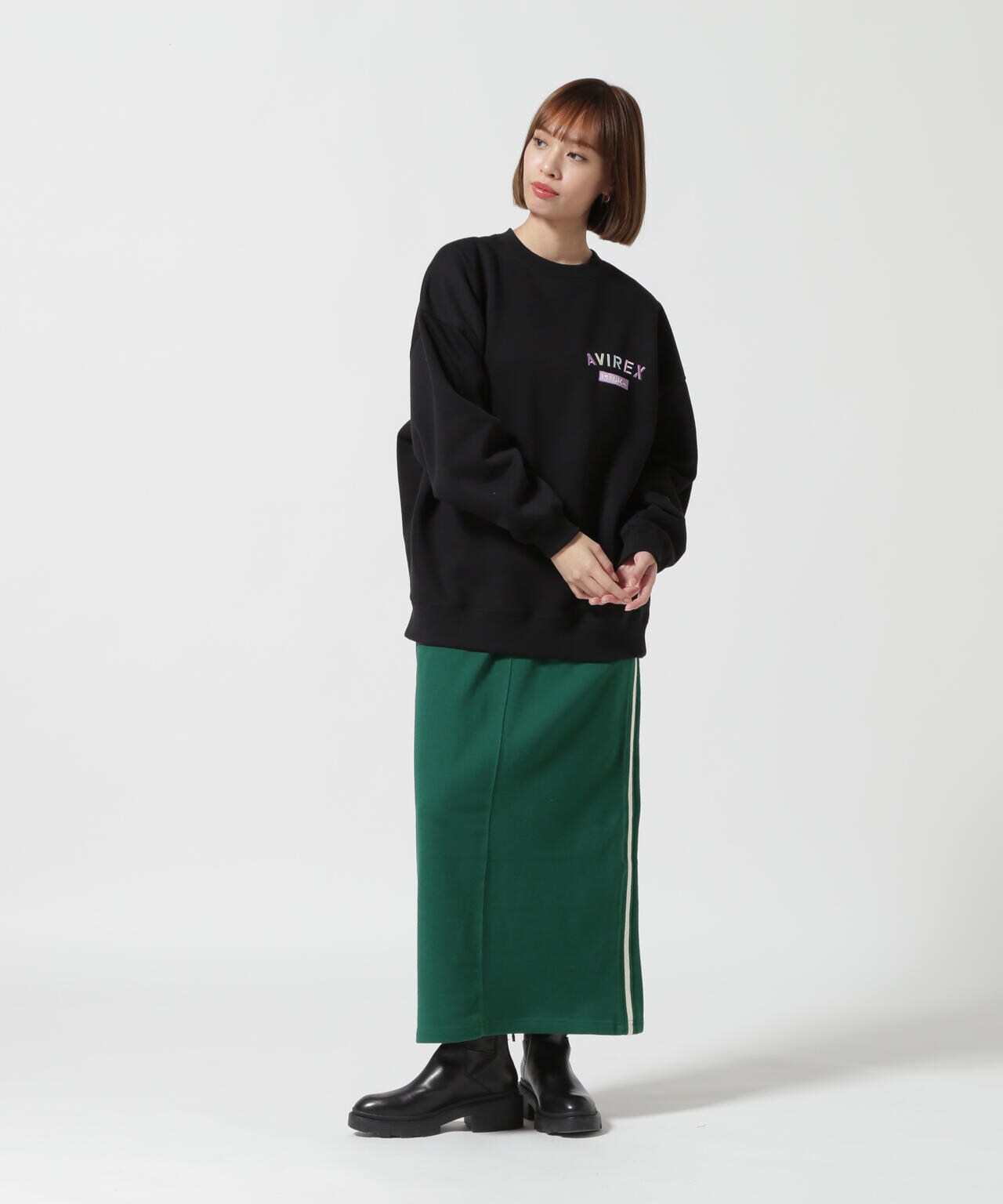 ≪WEB&DEPOT限定≫SWEAT PATCH SKIRT/ スウェットパッチスカート