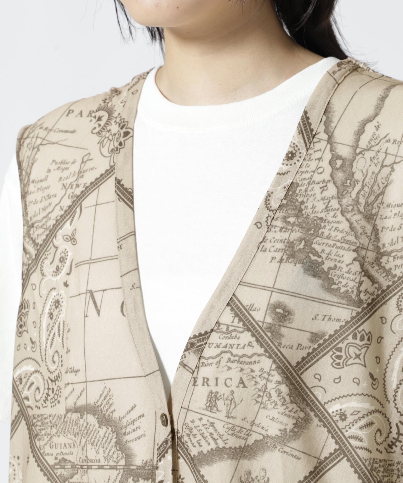 直営店限定/ BANDANA CHART MIX CUT SHIRT/ バンダナチャートミックスカットシャツ