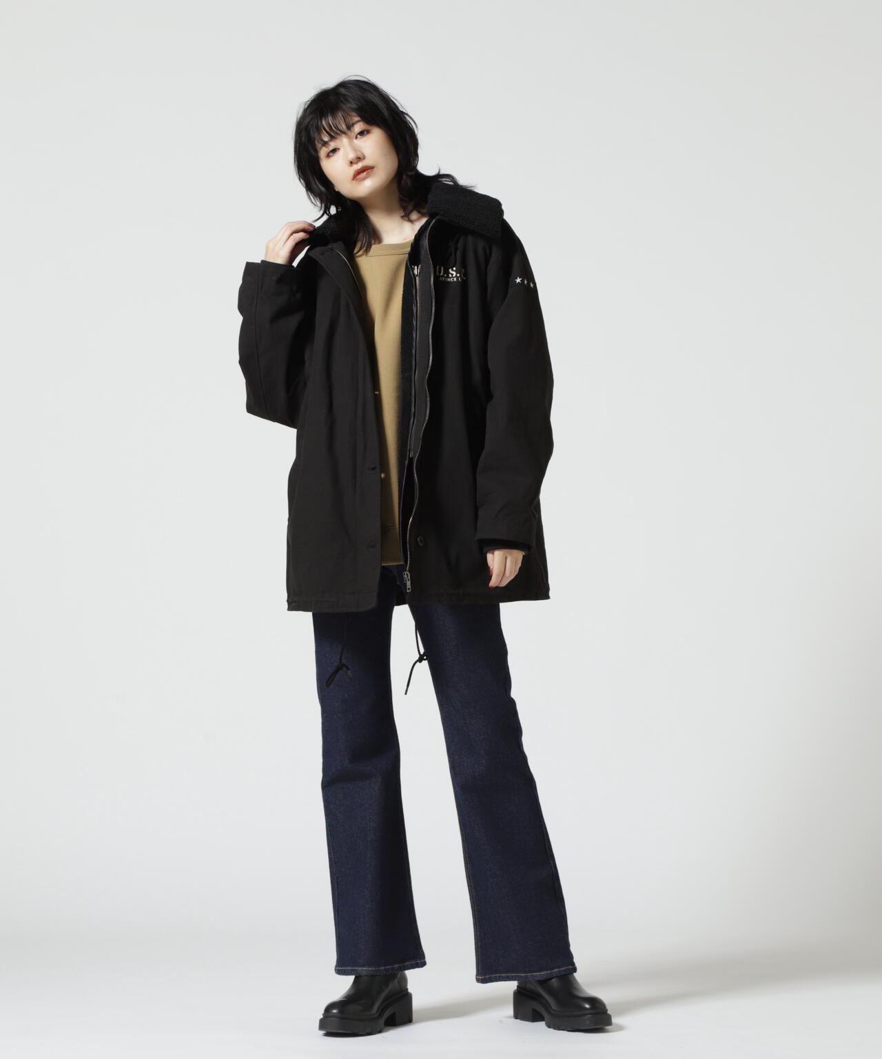 MULTI DECK JACKET WITH BOA VEST/ マルチデッキジャケットウィズボアベスト