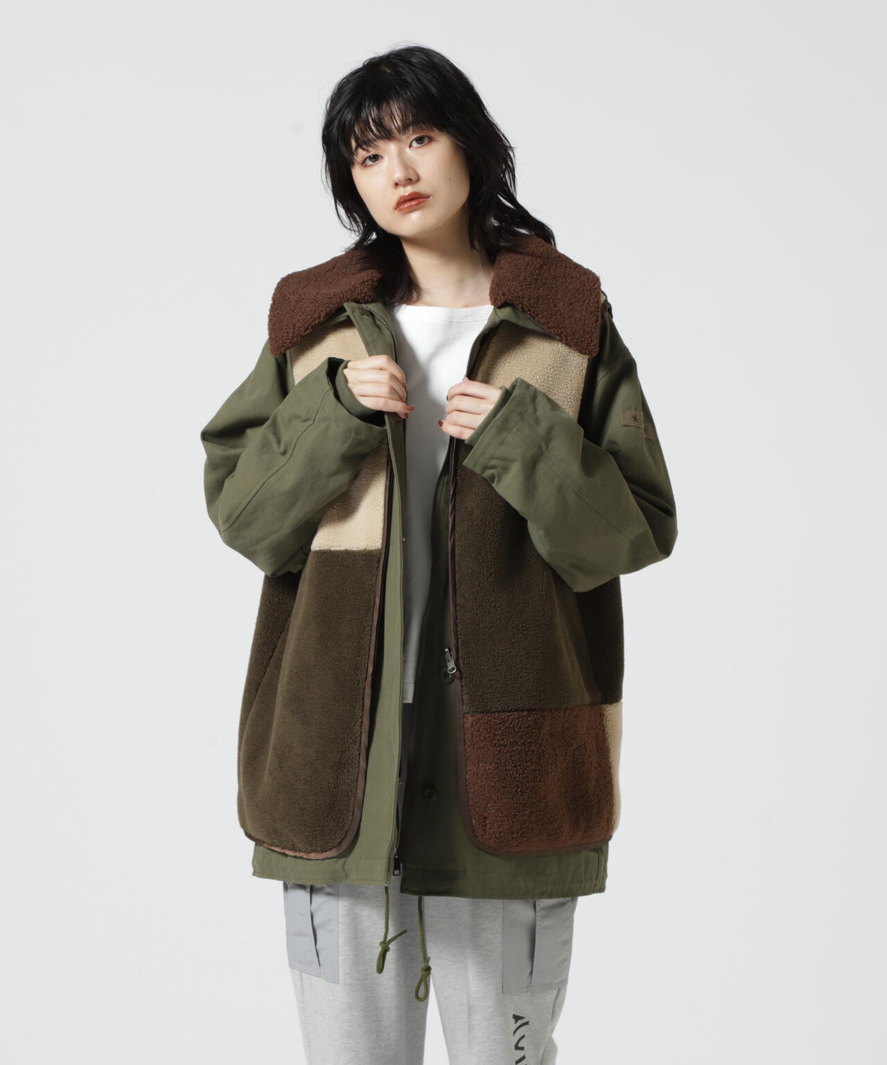 MULTI DECK JACKET WITH BOA VEST/ マルチデッキジャケットウィズボアベスト