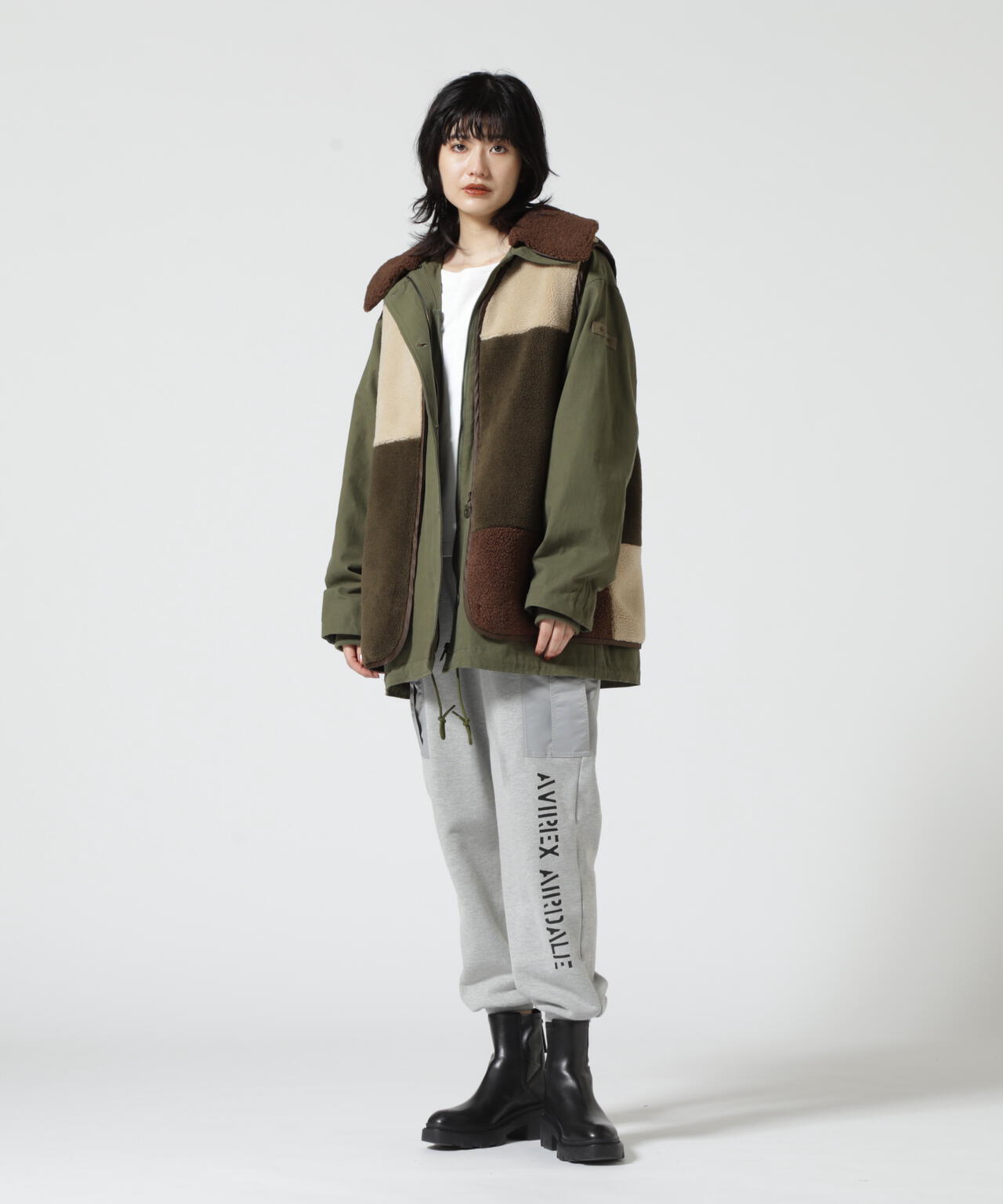 MULTI DECK JACKET WITH BOA VEST/ マルチデッキジャケットウィズボアベスト