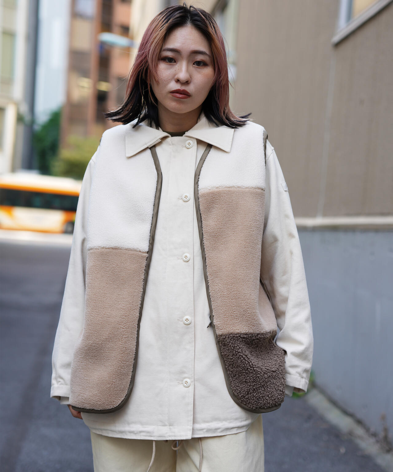 MULTI DECK JACKET WITH BOA VEST/ マルチデッキジャケットウィズボアベスト