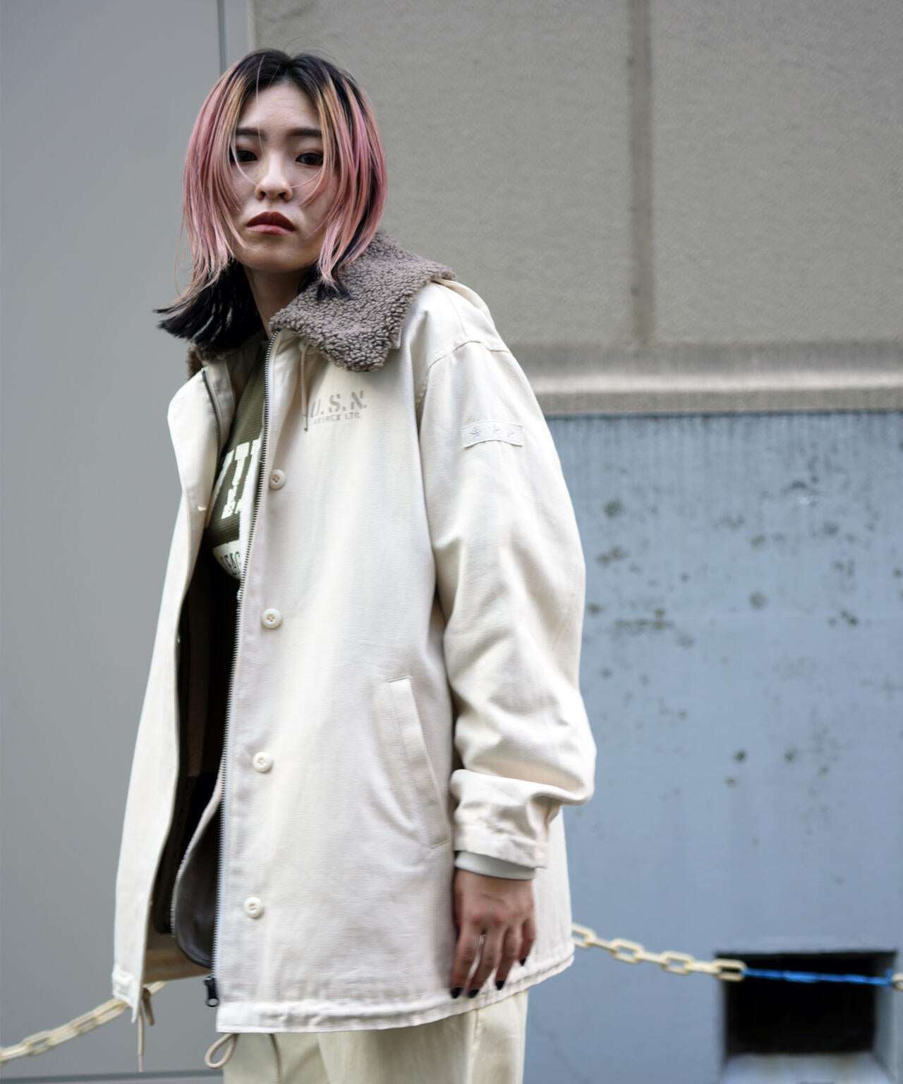 MULTI DECK JACKET WITH BOA VEST/ マルチデッキジャケットウィズボアベスト