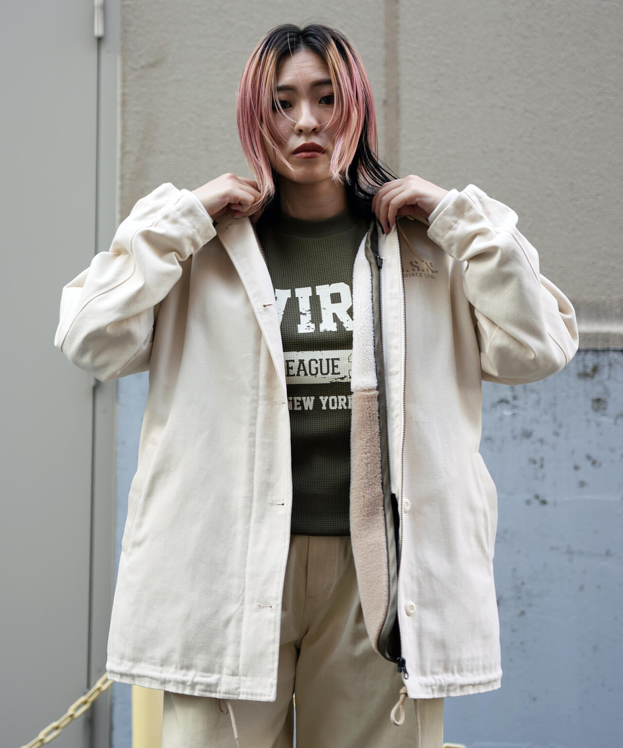 MULTI DECK JACKET WITH BOA VEST/ マルチデッキジャケットウィズボアベスト