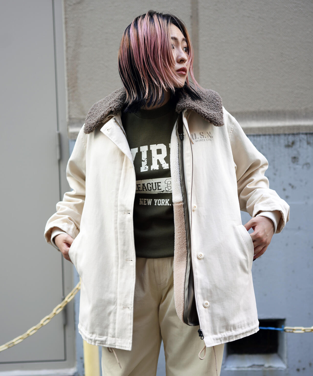 MULTI DECK JACKET WITH BOA VEST/ マルチデッキジャケットウィズボアベスト