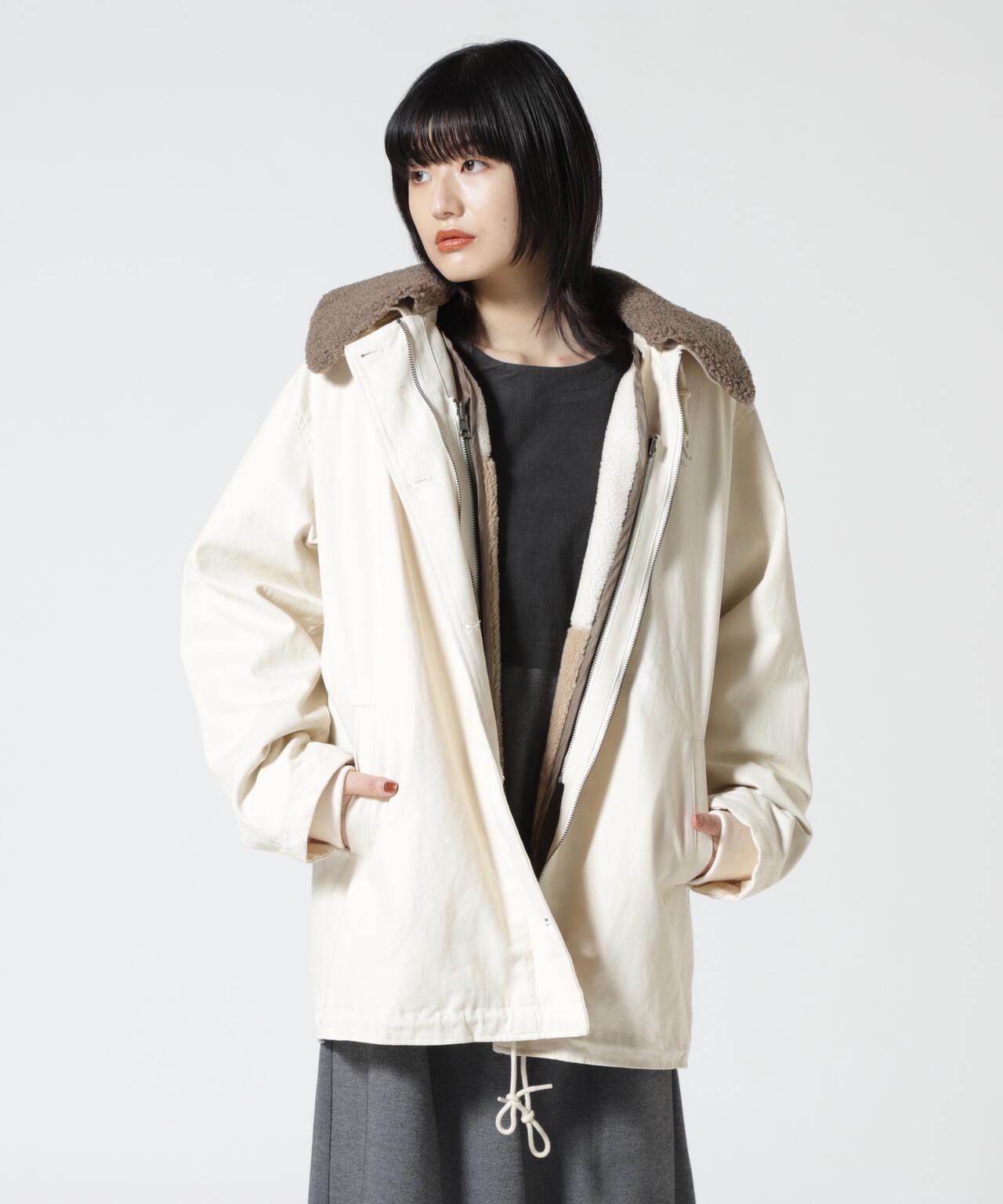MULTI DECK JACKET WITH BOA VEST/ マルチデッキジャケットウィズボアベスト