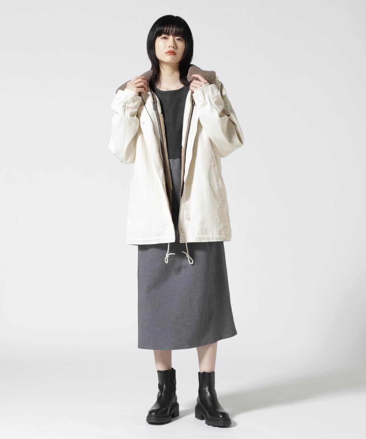 MULTI DECK JACKET WITH BOA VEST/ マルチデッキジャケットウィズボアベスト