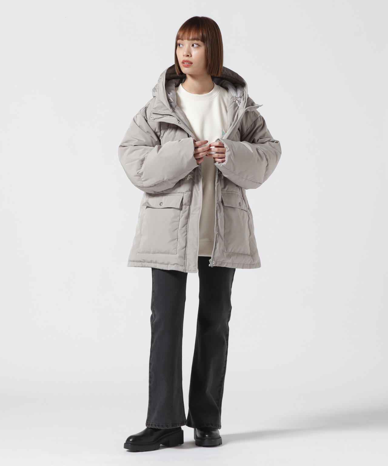 ≪直営店限定≫WEST DRAWSTRING DOWN JACKET/ ウエストドローストリング ダウンジャケット