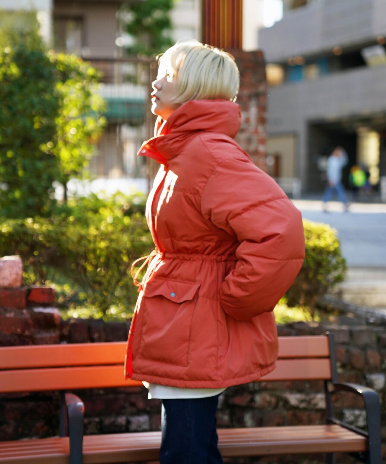 ≪直営店限定≫WEST DRAWSTRING DOWN JACKET/ ウエストドローストリング ダウンジャケット
