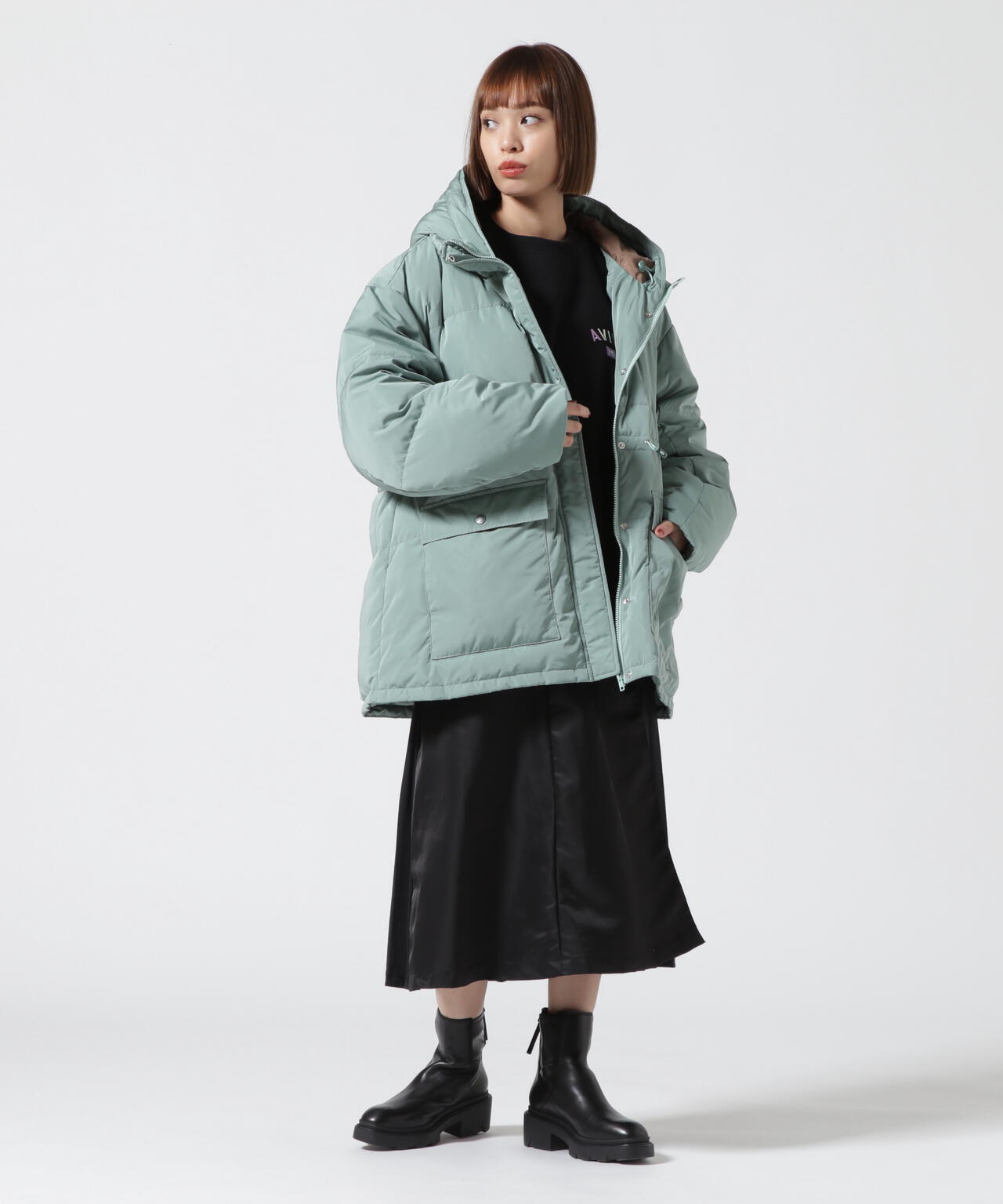 ≪直営店限定≫WEST DRAWSTRING DOWN JACKET/ ウエストドローストリング ダウンジャケット