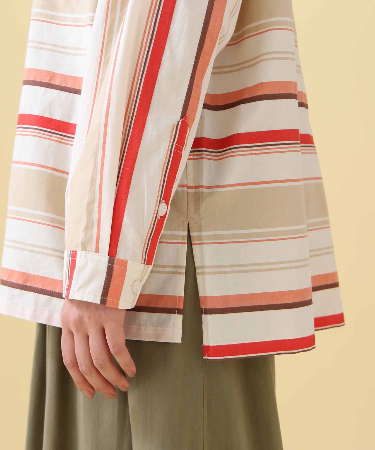 YARN-DYED MULTI BORDER SHIRT/ ヤーンダイ マルチボーダーシャツ