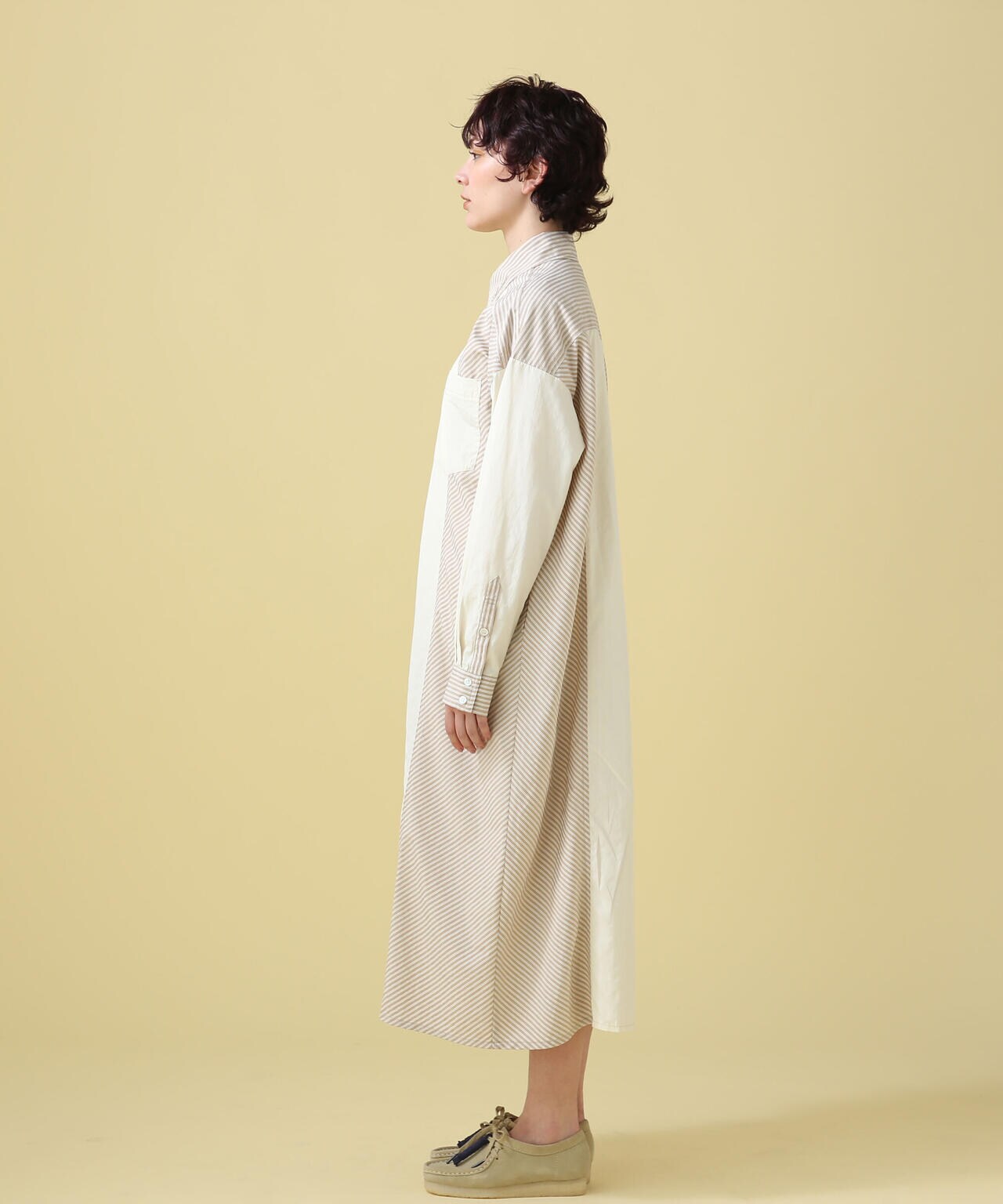 STRIPE SHIRT ONEPIECE/ ストライプシャツワンピース