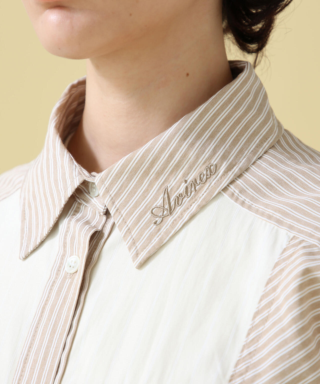 STRIPE SHIRT ONEPIECE/ ストライプシャツワンピース