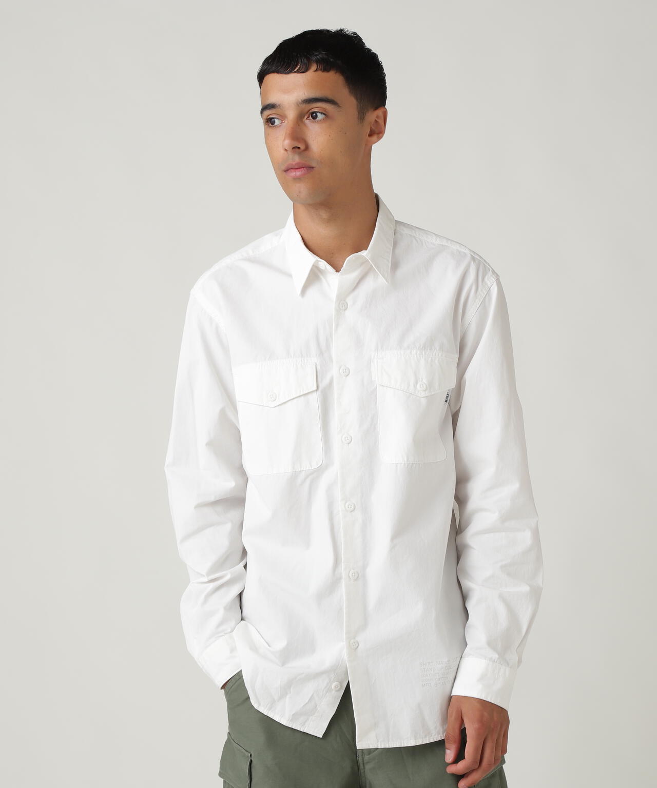 BASIC ARMY POPLIN L/S SHIRT / ベーシック アーミー ポプリン 長袖