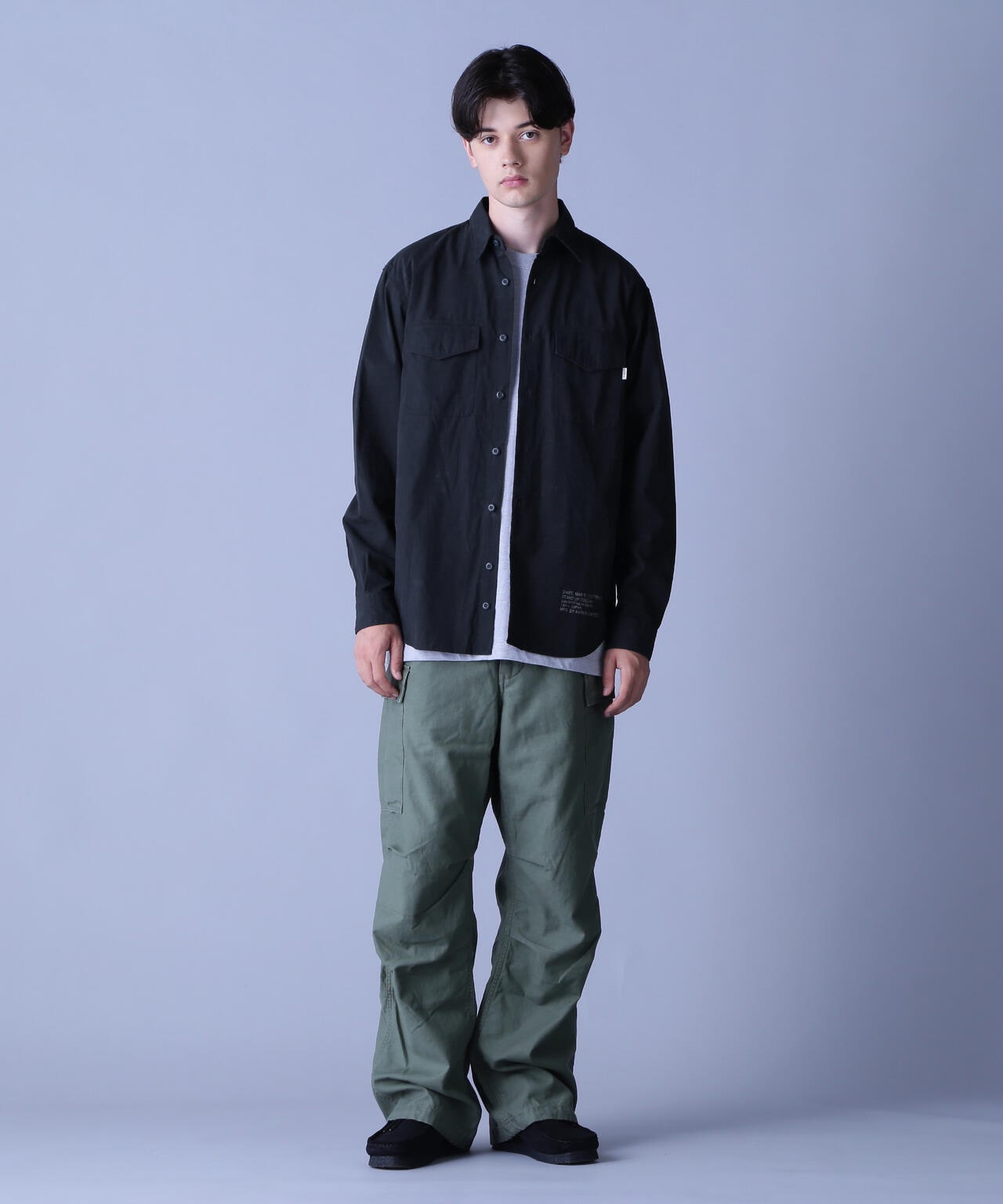 BASIC ARMY POPLIN L/S SHIRT / ベーシック アーミー ポプリン 長袖