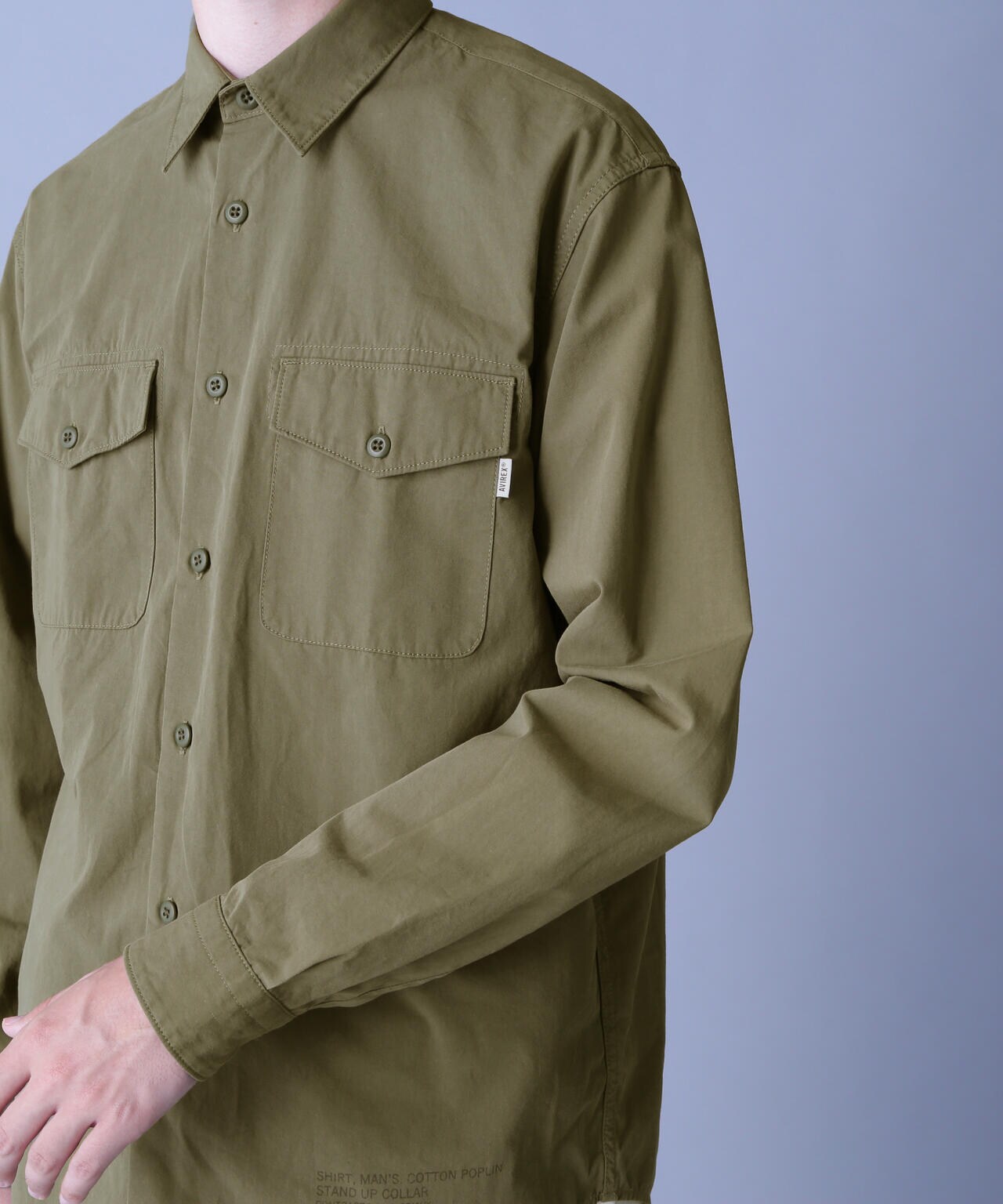 BASIC ARMY POPLIN L/S SHIRT / ベーシック アーミー ポプリン 長袖