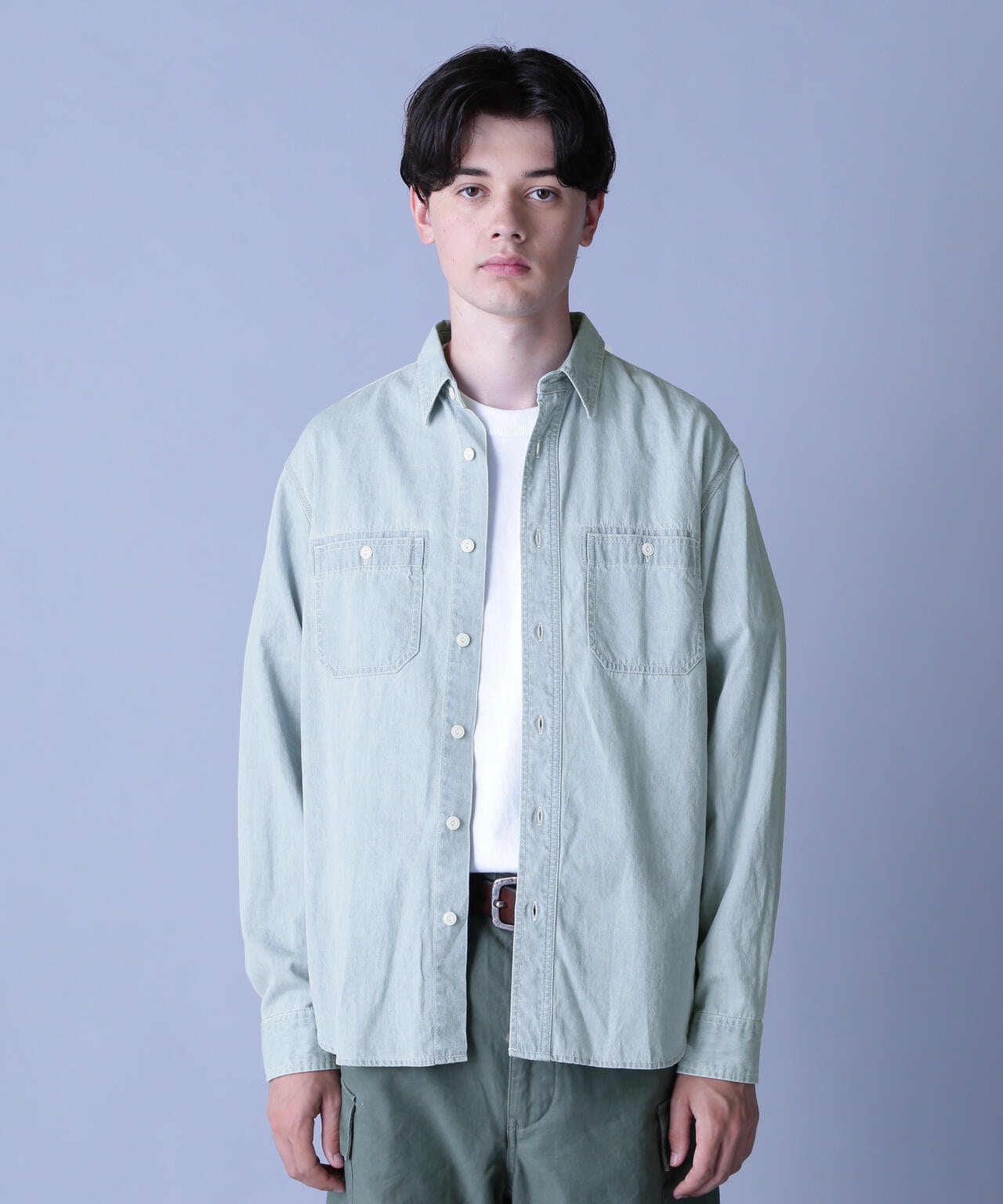 クリエイティブドラックストア　限定　サイズL メンバー着用シャツ BASIC LIGHT DENIM L/S SHIRT / ベーシック ライト デニム 長袖