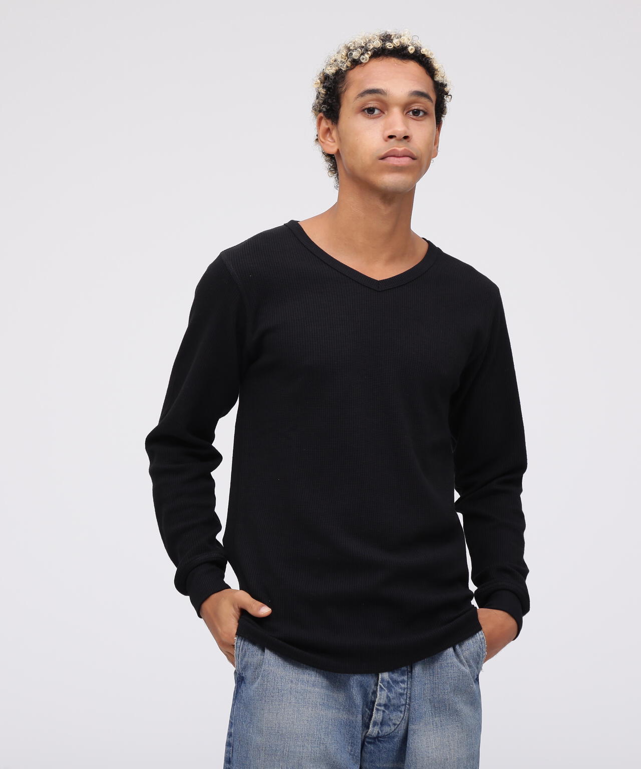 vkei お兄系 Led Rechwe Python サーマル カットソー DAILY/デイリー》THERMAL L/S V-NECK T-SHIRT/サーマル 長袖