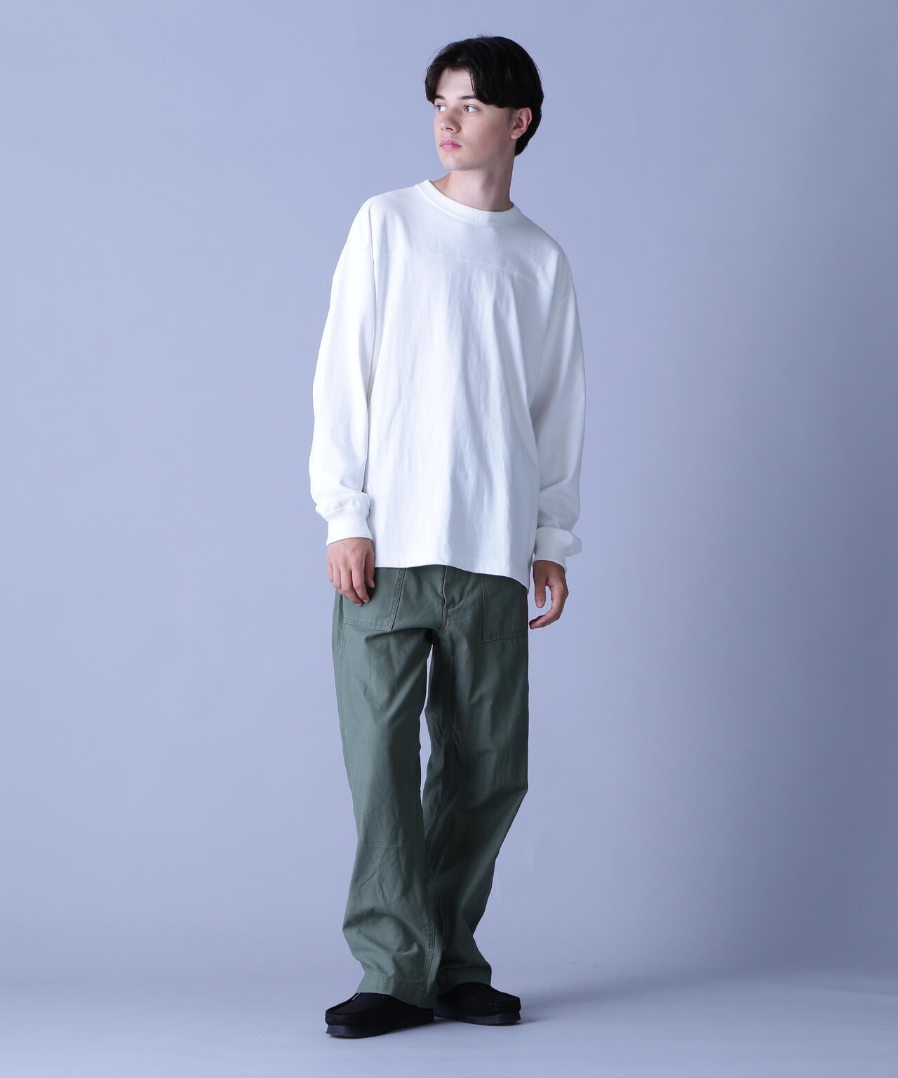 BASIC HEAVYWEIGHT L/S FOOTBALL T-SHIRT / ベーシック ヘビーウェイト 長袖 フットボール Tシャツ