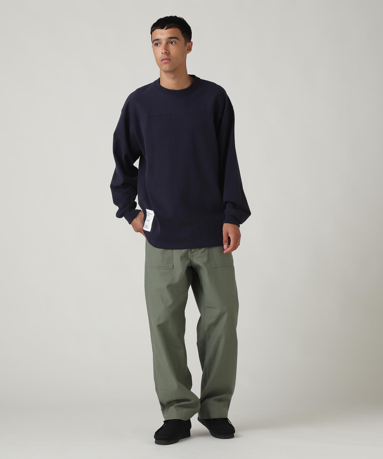BASIC HEAVYWEIGHT L/S FOOTBALL T-SHIRT / ベーシック ヘビーウェイト 長袖 フットボール Tシャツ