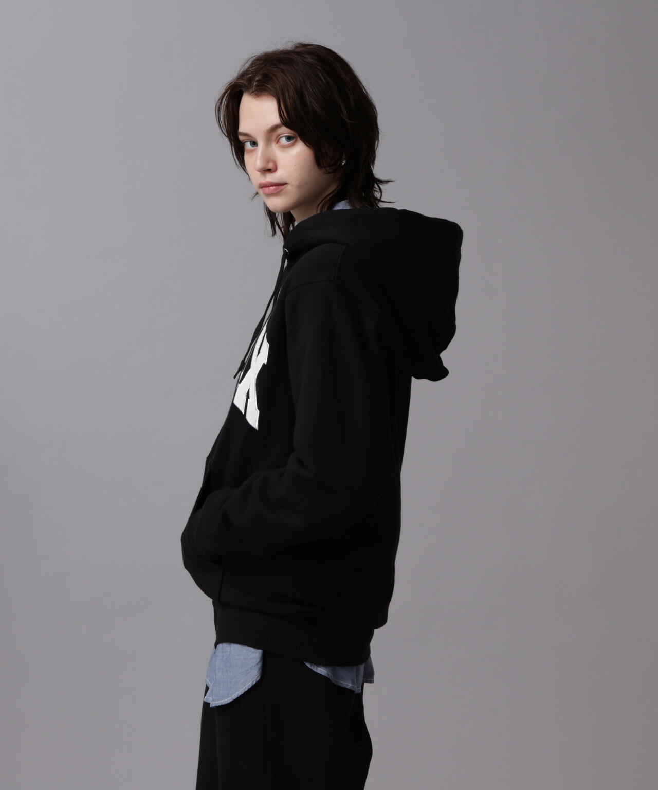 《DAILY/デイリー》ZIP UP SWEAT PARKA LOGO / ジップアップ スウェット パーカー ロゴ / AVIREX /