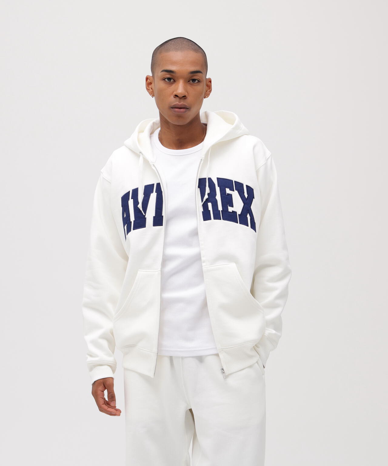 DAILY/デイリー》ZIP UP SWEAT PARKA LOGO / ジップアップ スウェット