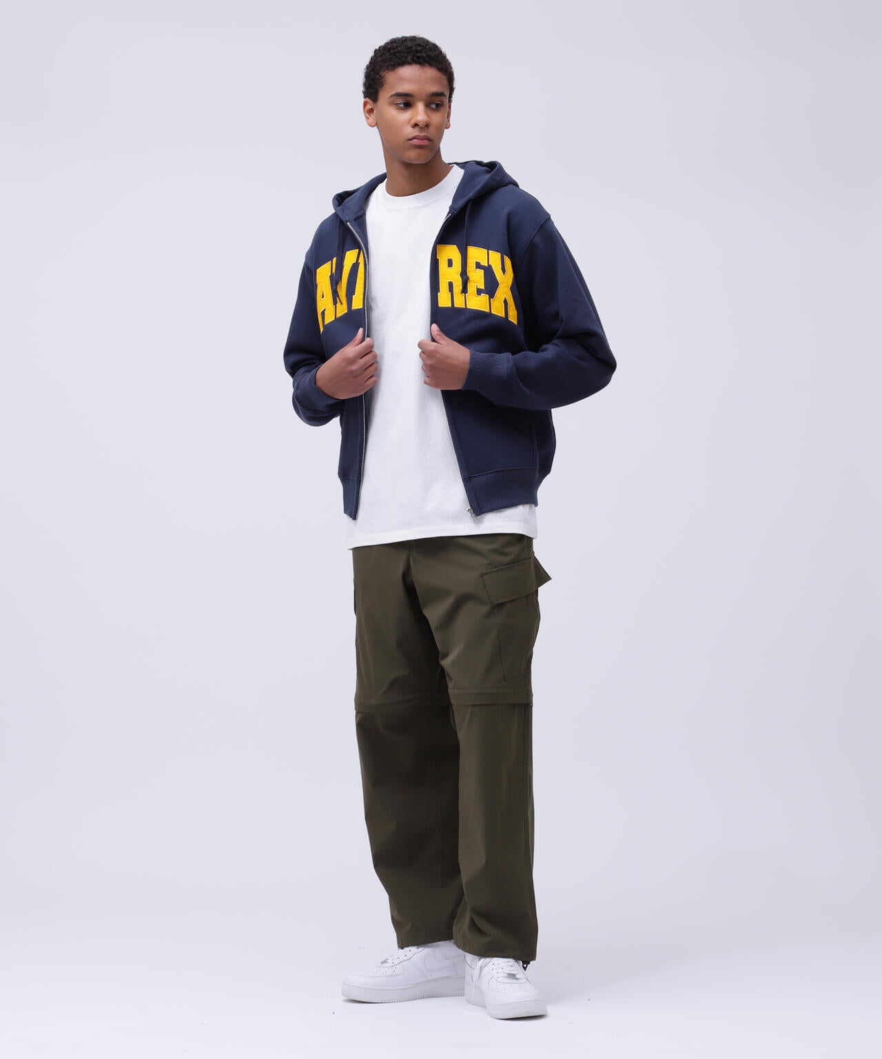 DAILY/デイリー》ZIP UP SWEAT PARKA LOGO / ジップアップ スウェット