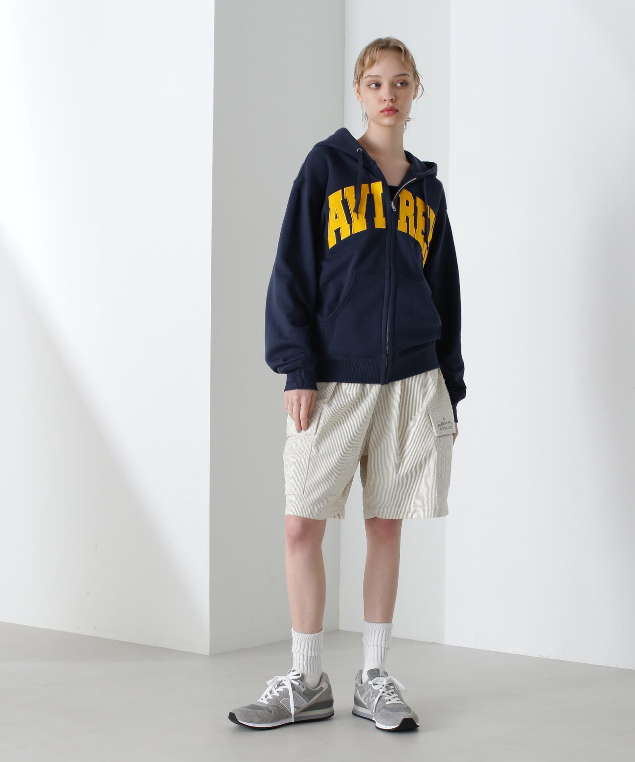 《DAILY/デイリー》ZIP UP SWEAT PARKA LOGO / ジップアップ スウェット パーカー ロゴ / AVIREX /